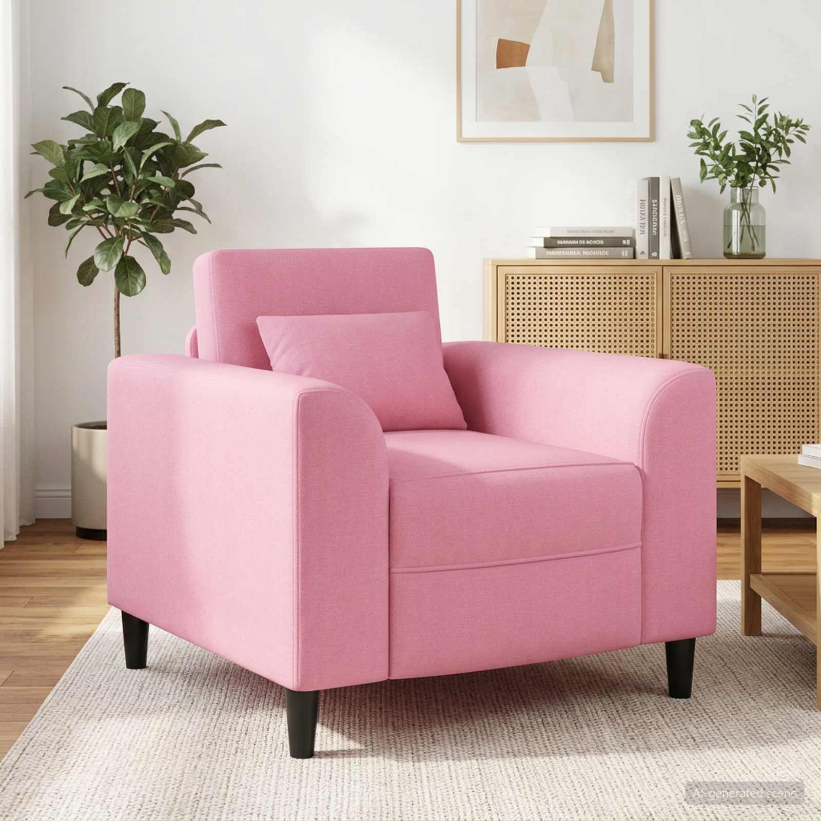 Fauteuil Roze Stof is nu te koop bij PeponiXL, paradijselijk wonen!