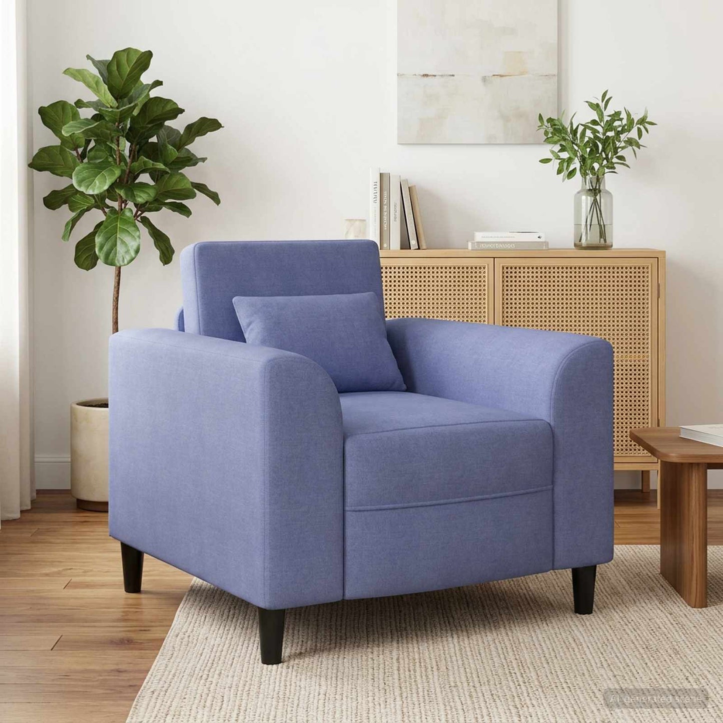 Fauteuil Jeans Blauw Stof is nu te koop bij PeponiXL, paradijselijk wonen!