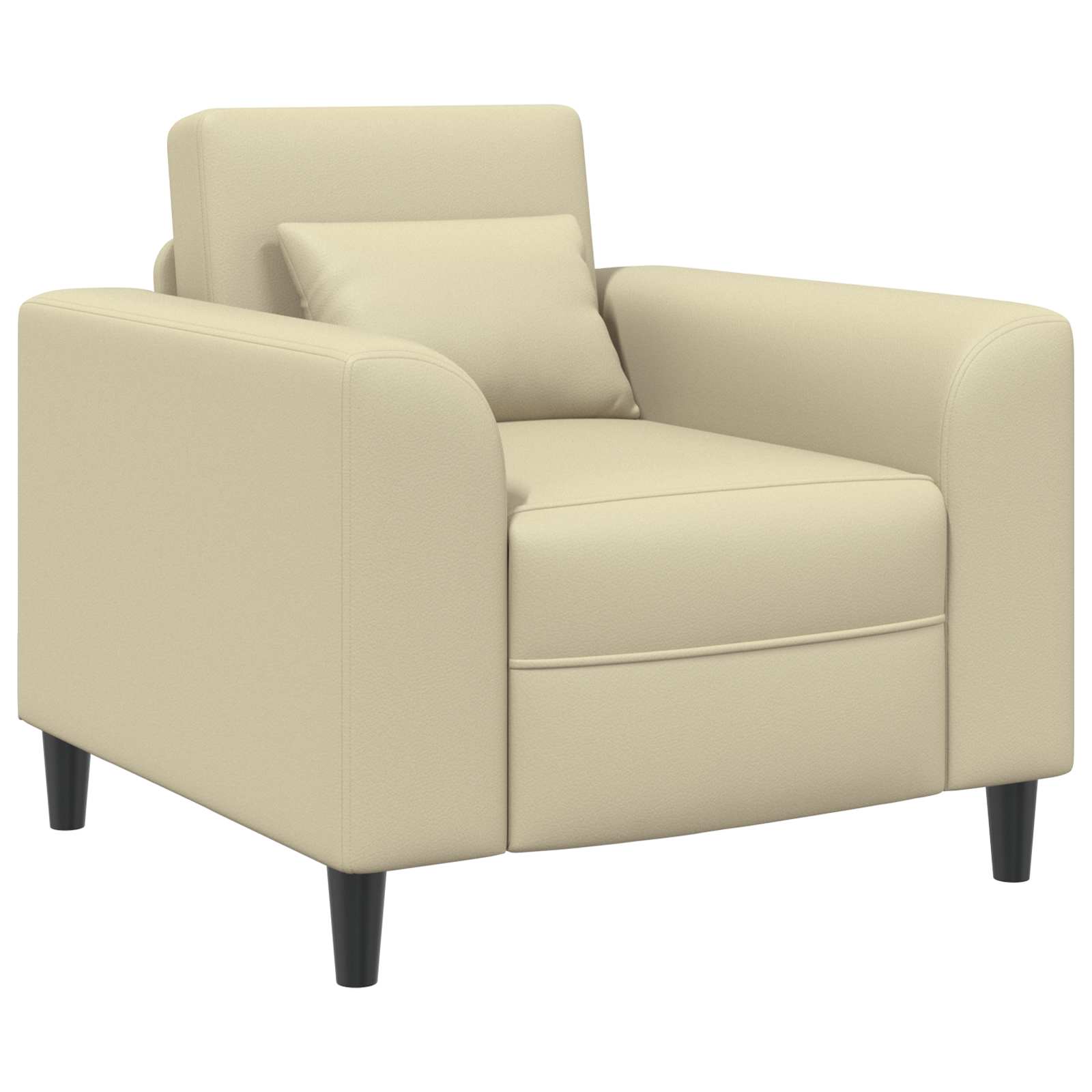 Fauteuil Crèmekleurig Kunstleer is nu te koop bij PeponiXL, paradijselijk wonen!