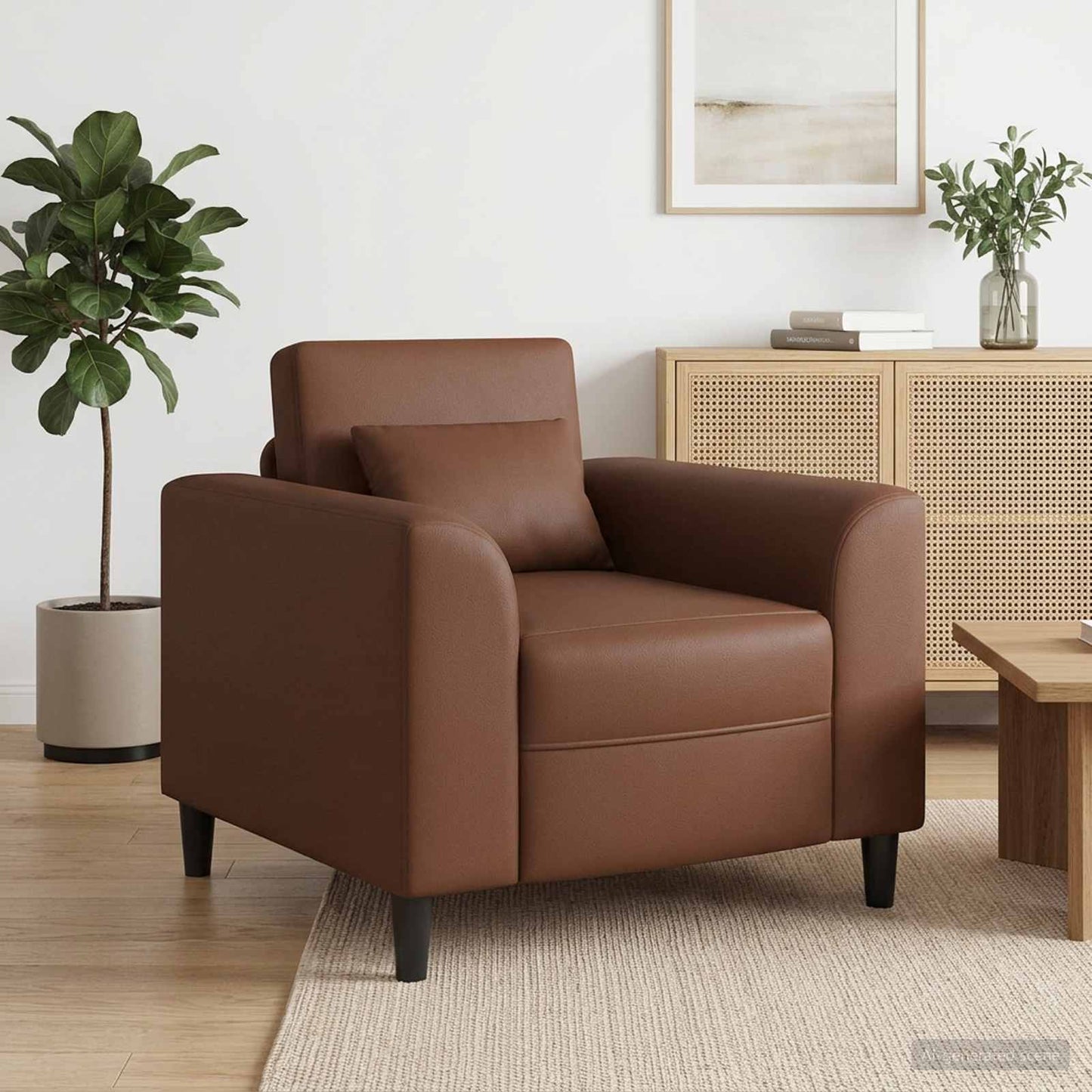 Fauteuil Bruin Kunstleer is nu te koop bij PeponiXL, paradijselijk wonen!