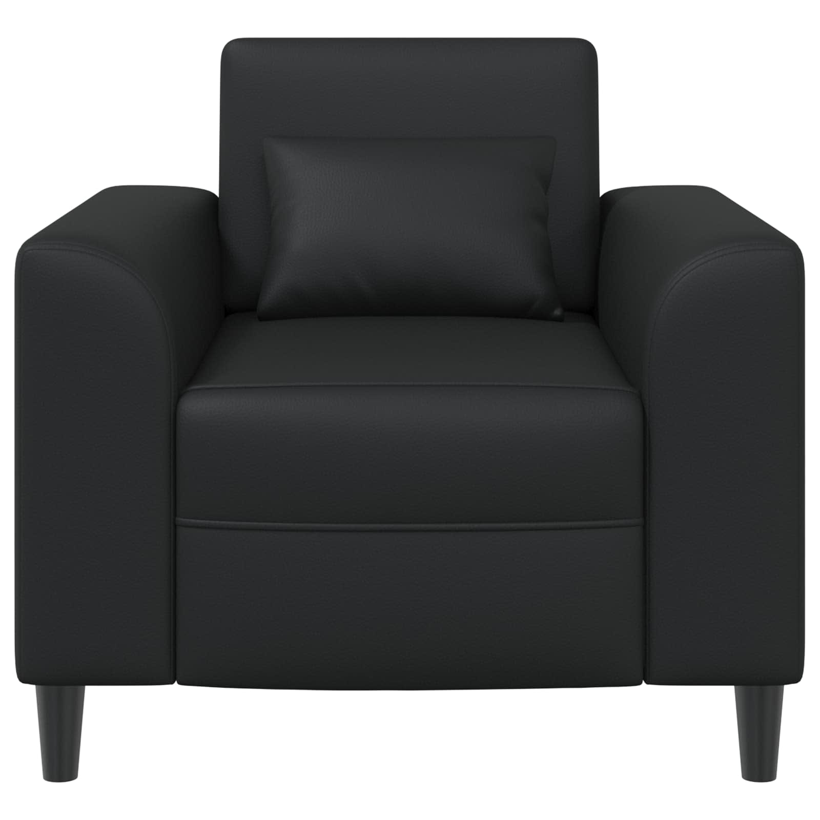 Fauteuil Zwart Kunstleer is nu te koop bij PeponiXL, paradijselijk wonen!