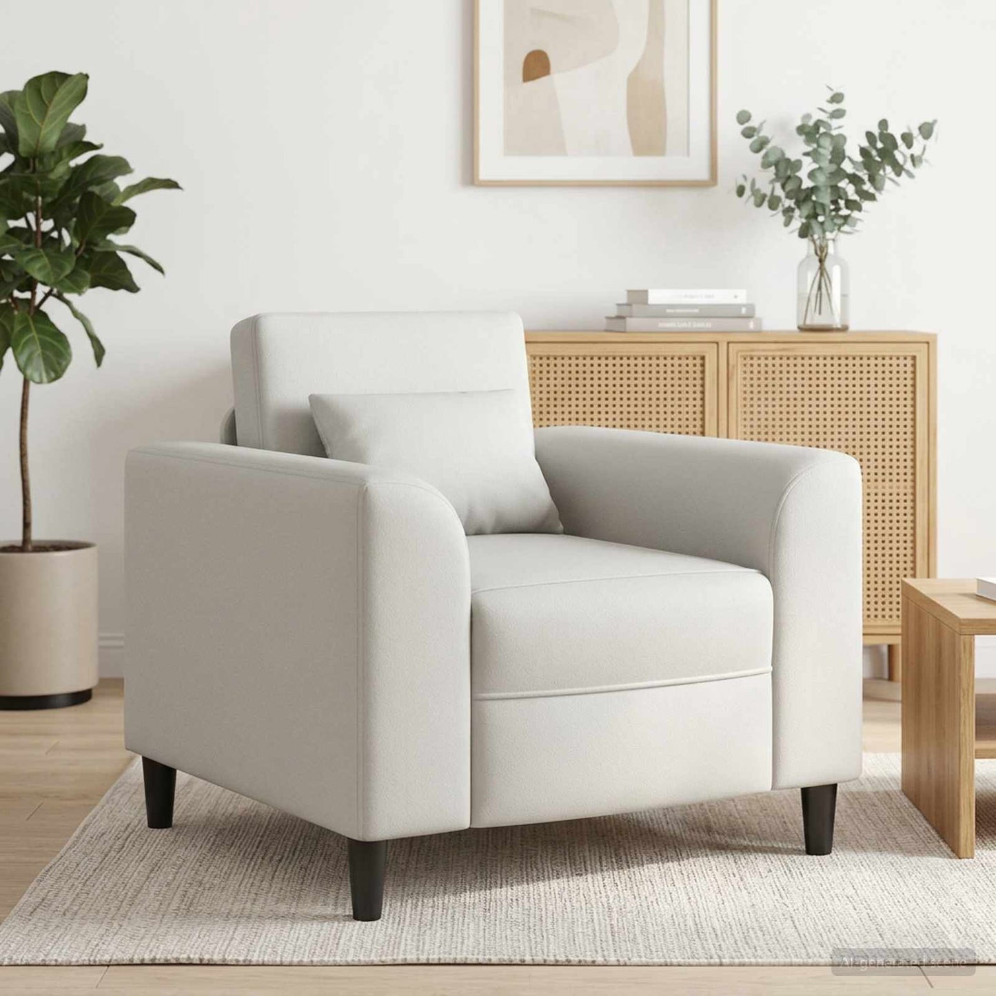 Fauteuil Wit Kunstleer is nu te koop bij PeponiXL, paradijselijk wonen!