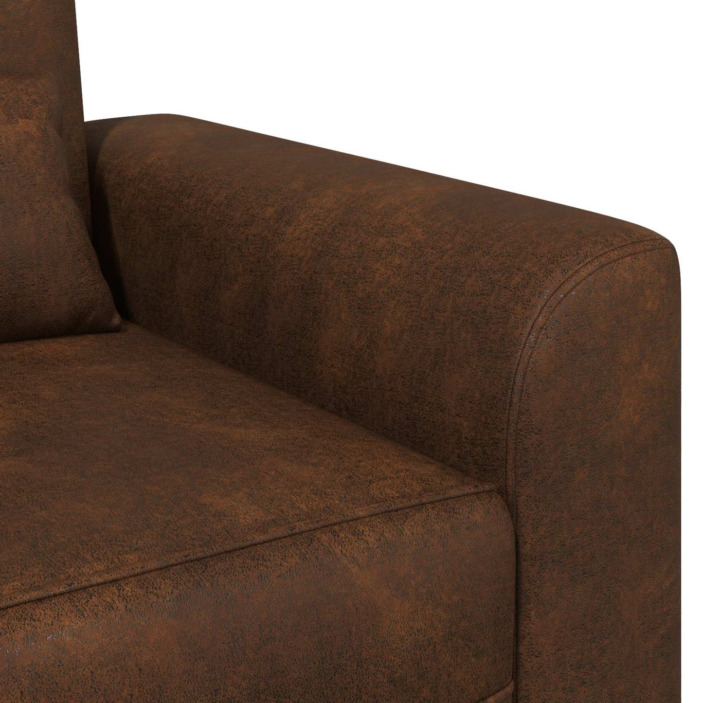 Fauteuil Bruin Nep Suede Leer is nu te koop bij PeponiXL, paradijselijk wonen!
