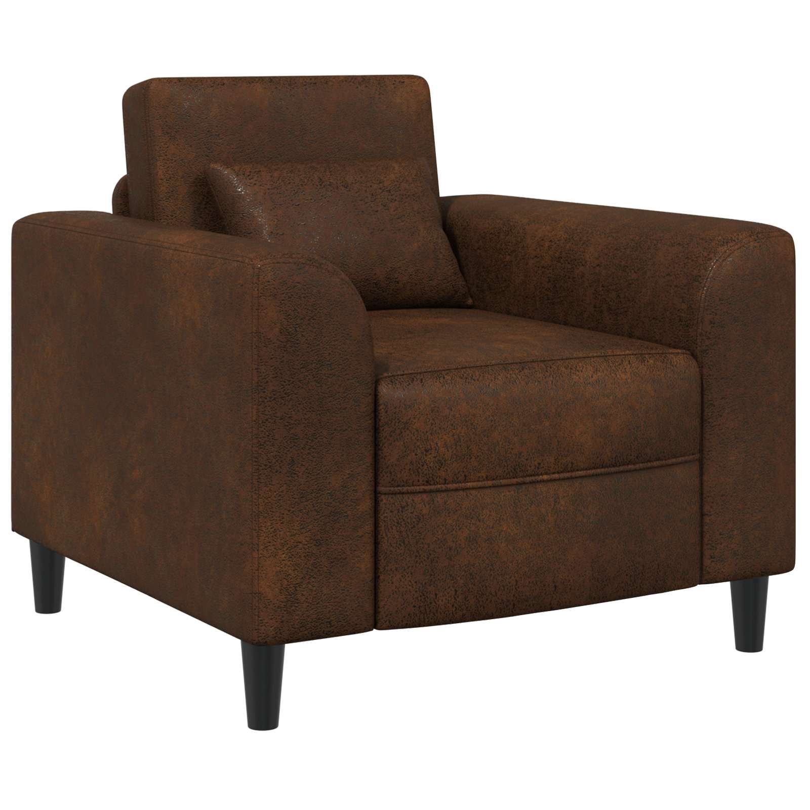 Fauteuil Bruin Nep Suede Leer is nu te koop bij PeponiXL, paradijselijk wonen!