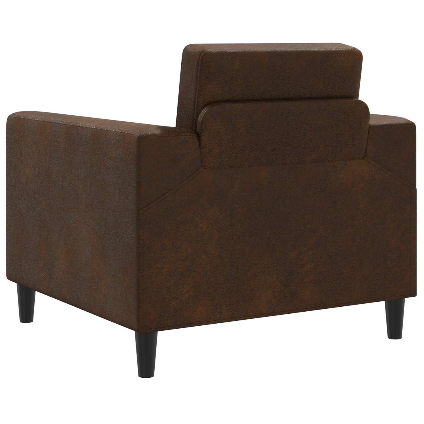 Fauteuil Bruin Nep Suede Leer is nu te koop bij PeponiXL, paradijselijk wonen!