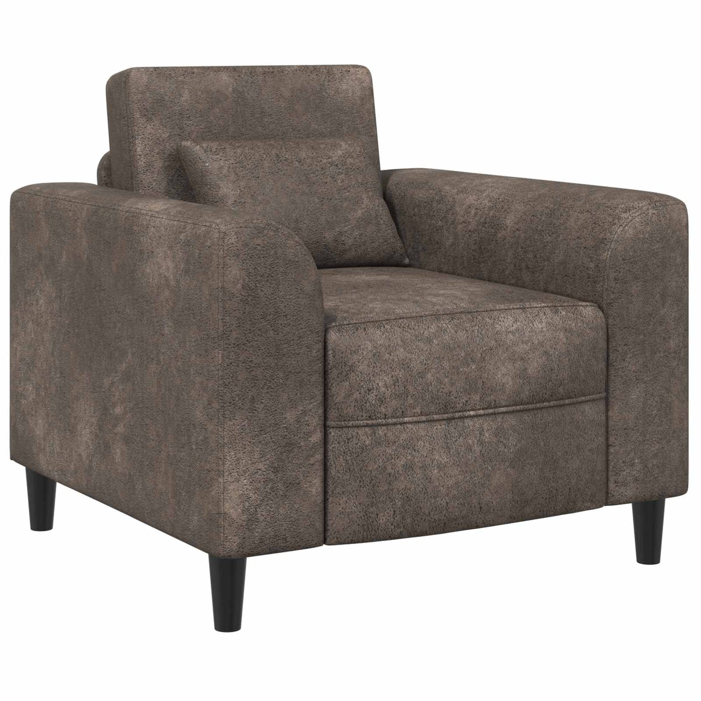 Fauteuil Donkergrijs Nep Suede Leer is nu te koop bij PeponiXL, paradijselijk wonen!