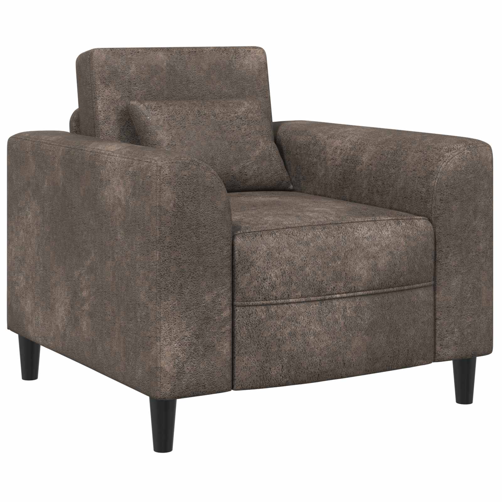 Fauteuil Donkergrijs Nep Suede Leer is nu te koop bij PeponiXL, paradijselijk wonen!