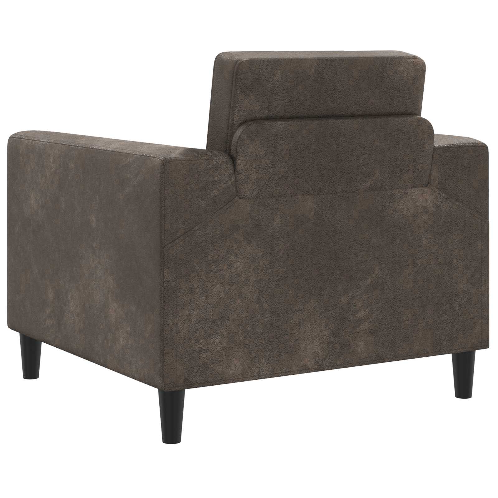 Fauteuil Donkergrijs Nep Suede Leer is nu te koop bij PeponiXL, paradijselijk wonen!