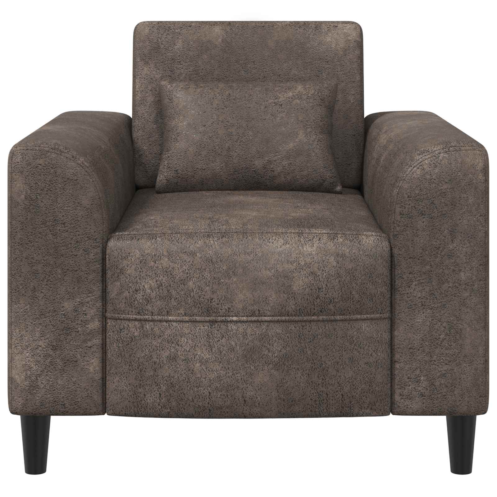 Fauteuil Donkergrijs Nep Suede Leer is nu te koop bij PeponiXL, paradijselijk wonen!
