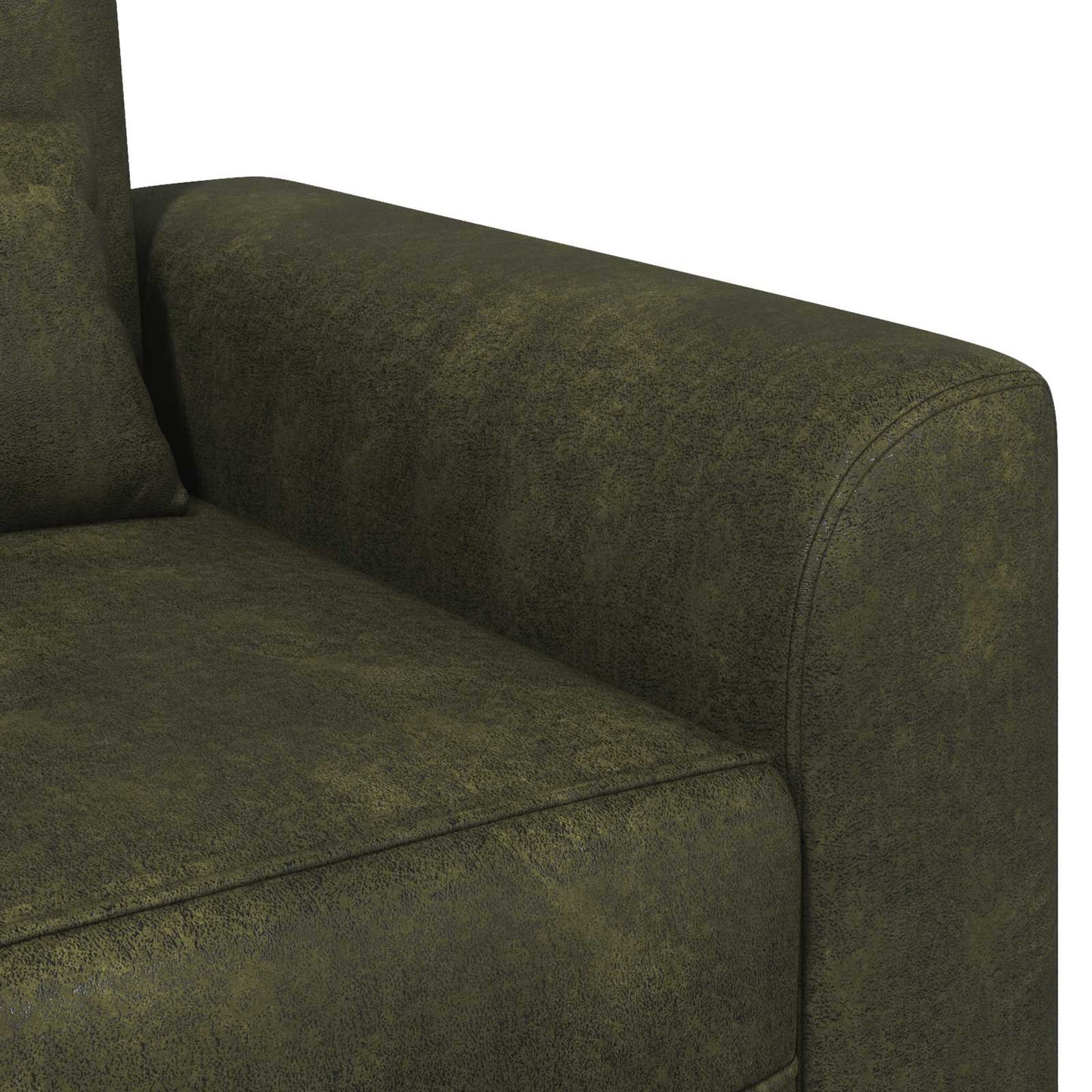 Fauteuil Legergroen Nep Suede Leer is nu te koop bij PeponiXL, paradijselijk wonen!