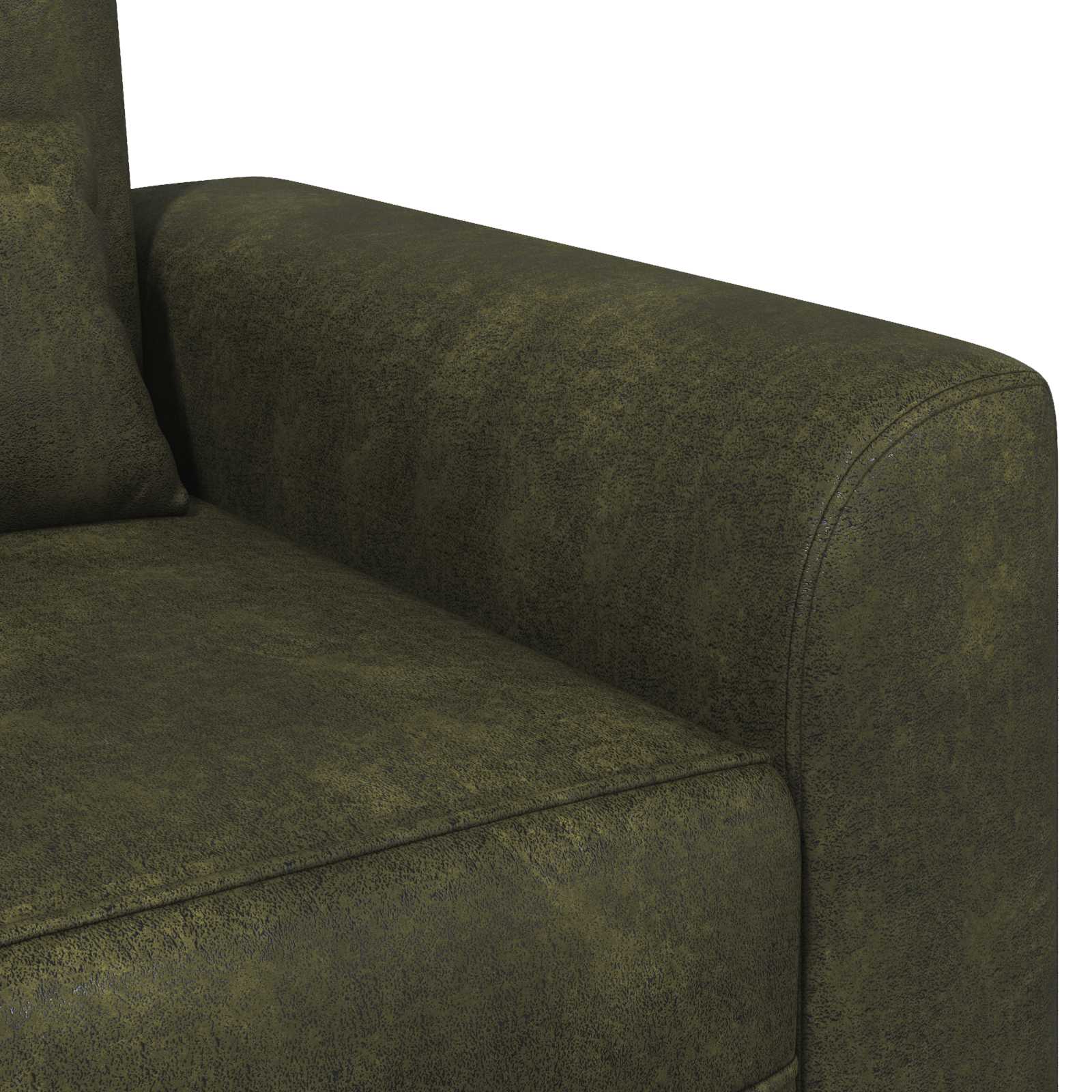 Fauteuil Legergroen Nep Suede Leer is nu te koop bij PeponiXL, paradijselijk wonen!