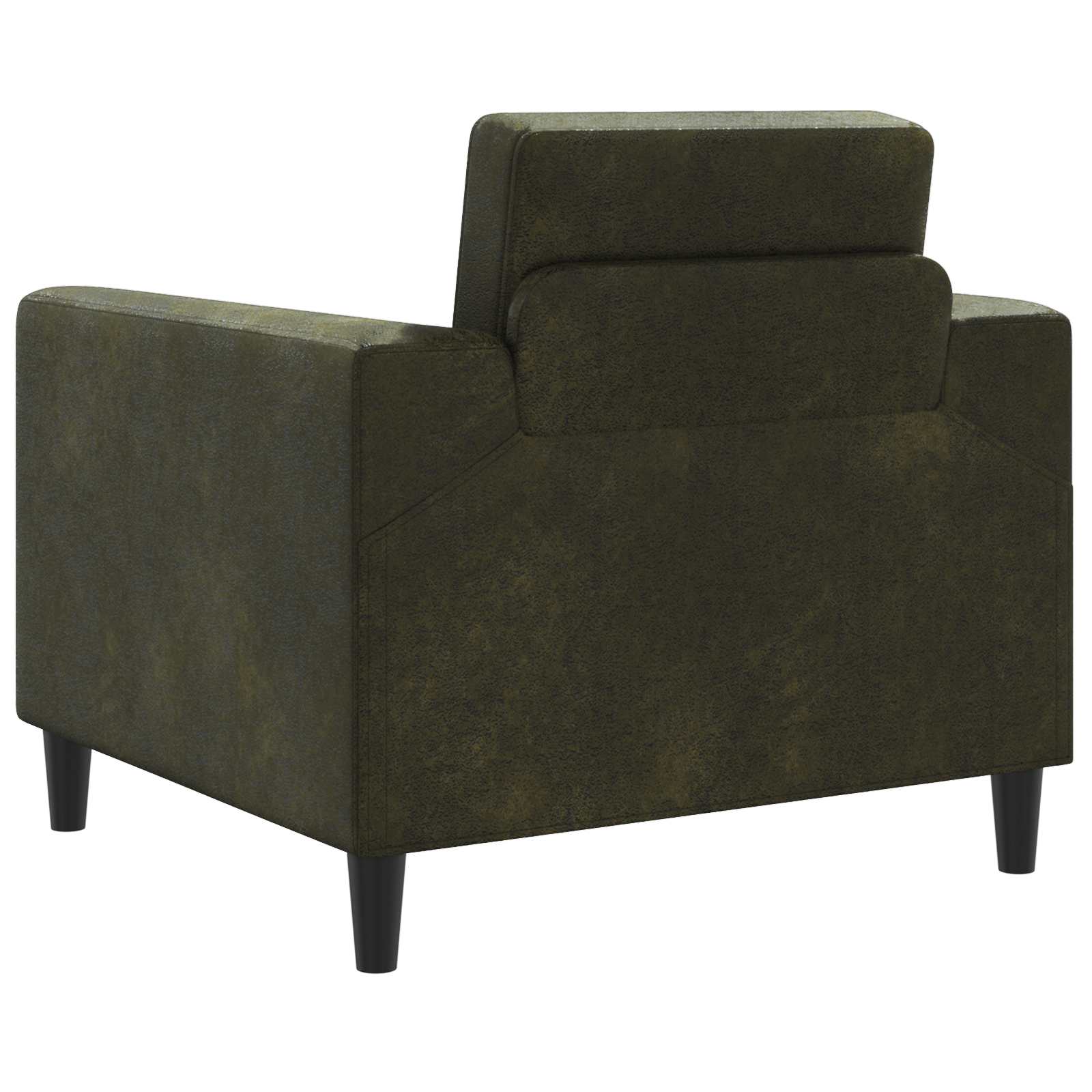 Fauteuil Legergroen Nep Suede Leer is nu te koop bij PeponiXL, paradijselijk wonen!