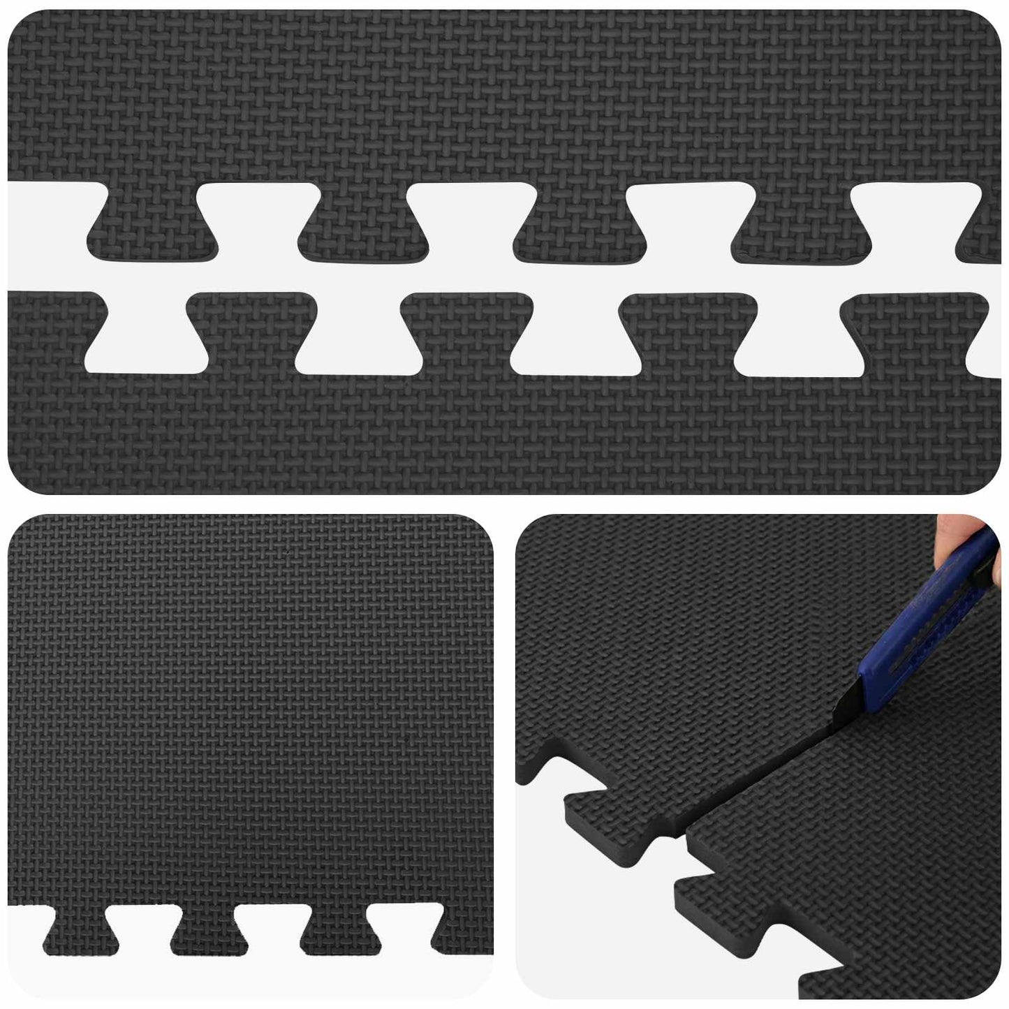 Vloermatten 40 pcs Zwart 14,4 m² EVA Schuim