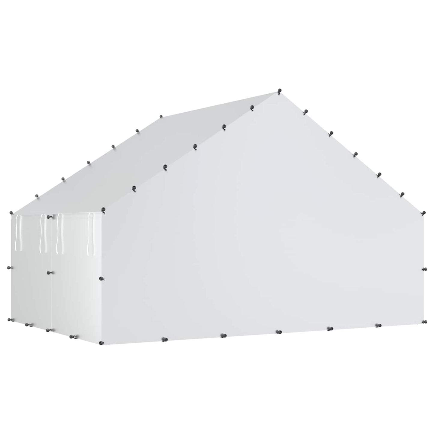 Kippenhok met dak Zilverkleurig 300 x 200 x 190 cm