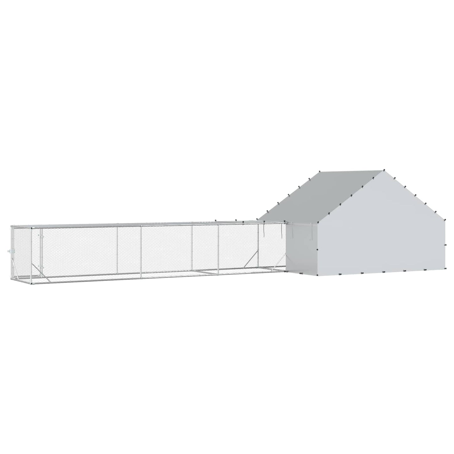2 st zilver 800 x 200 x 190 cm Gegalvaniseerd staal