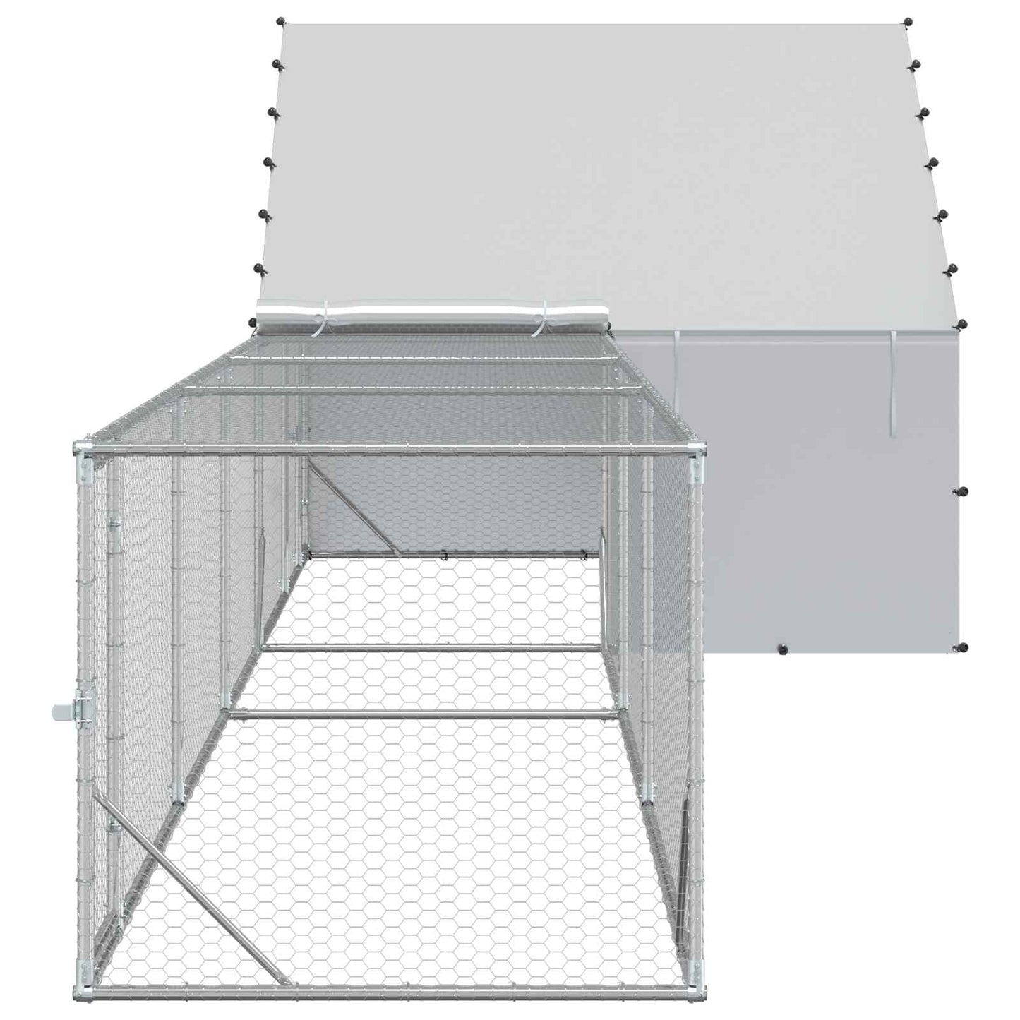 2 st zilver 800 x 200 x 190 cm Gegalvaniseerd staal