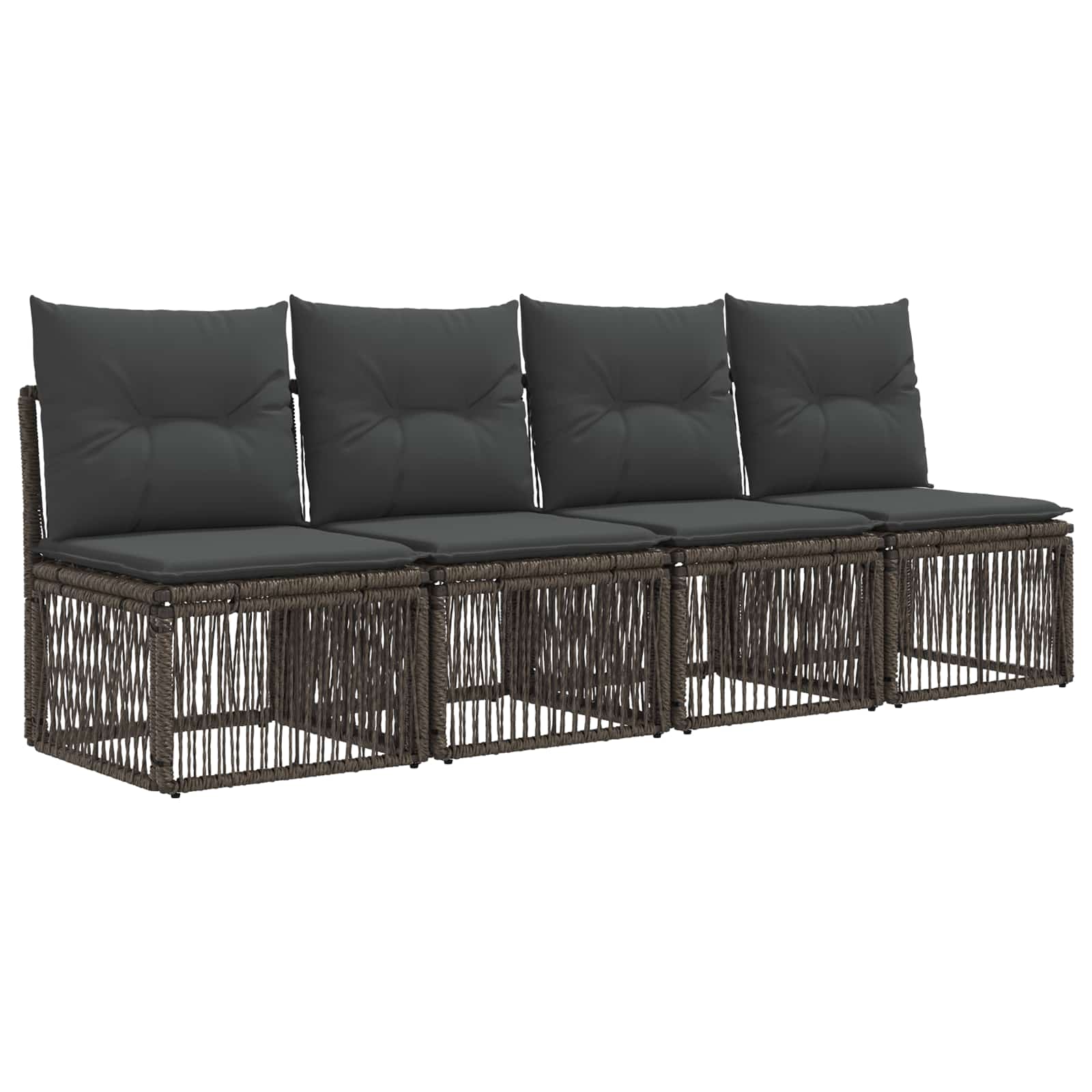 Tuinbankenset 7 pcs Grijs poly rattan is nu te koop bij PeponiXL, paradijselijk wonen!