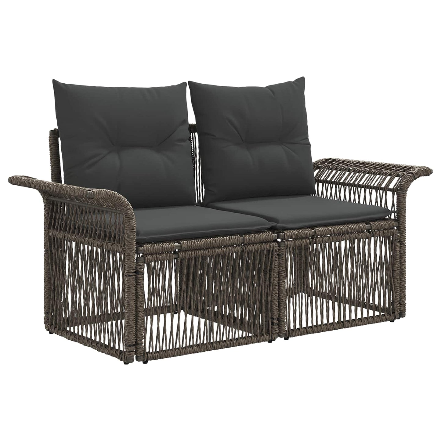 Tuinbankenset 8 pcs Grijs poly rattan is nu te koop bij PeponiXL, paradijselijk wonen!