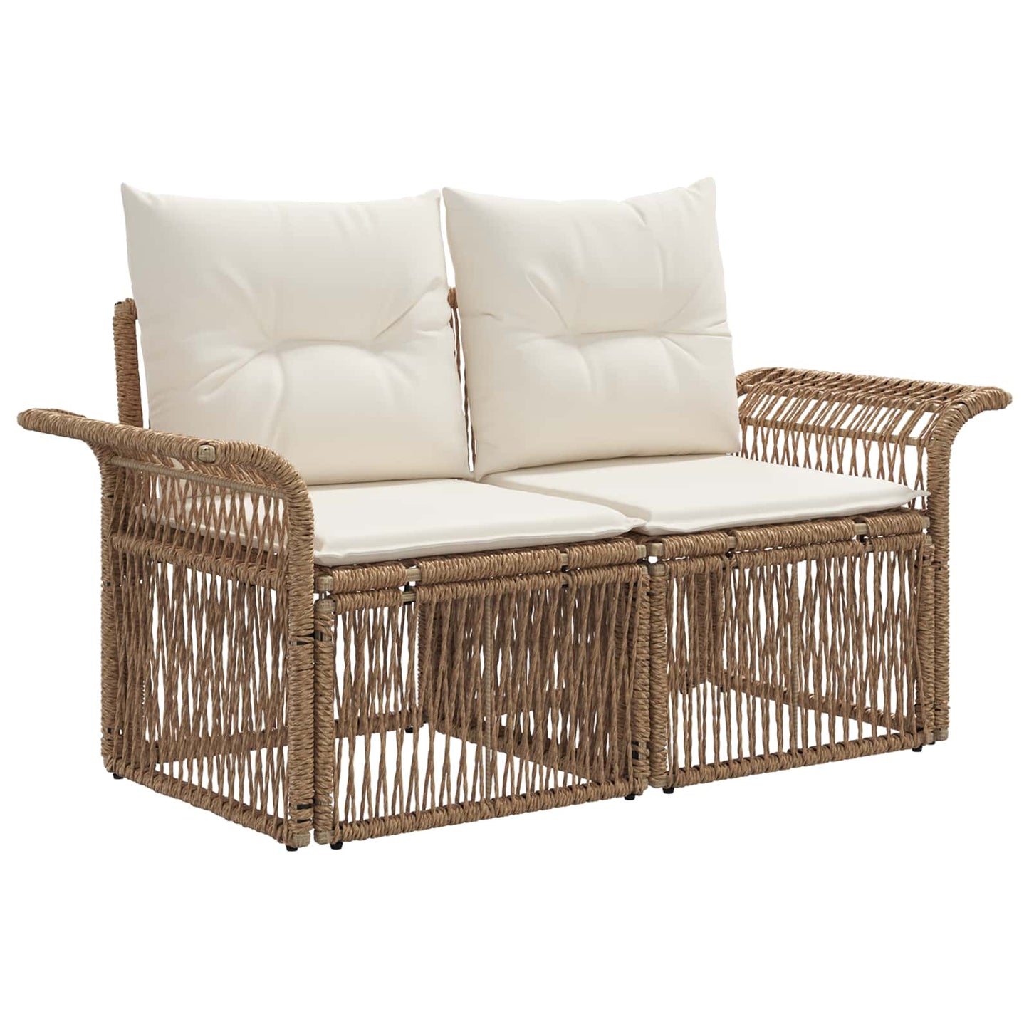 Tuinbankenset 12 pcs Beige poly rattan