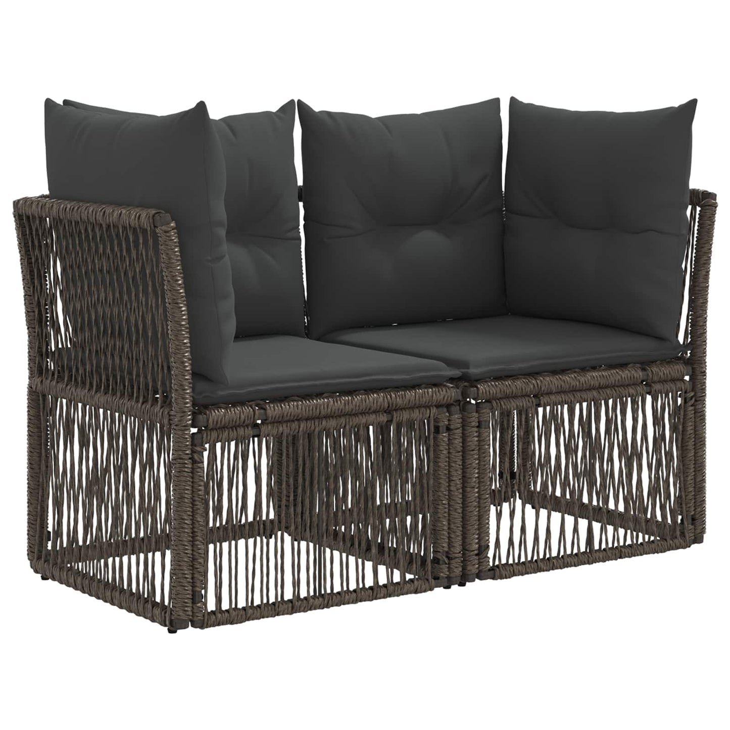 Tuinbankenset 13 pcs Grijs poly rattan is nu te koop bij PeponiXL, paradijselijk wonen!