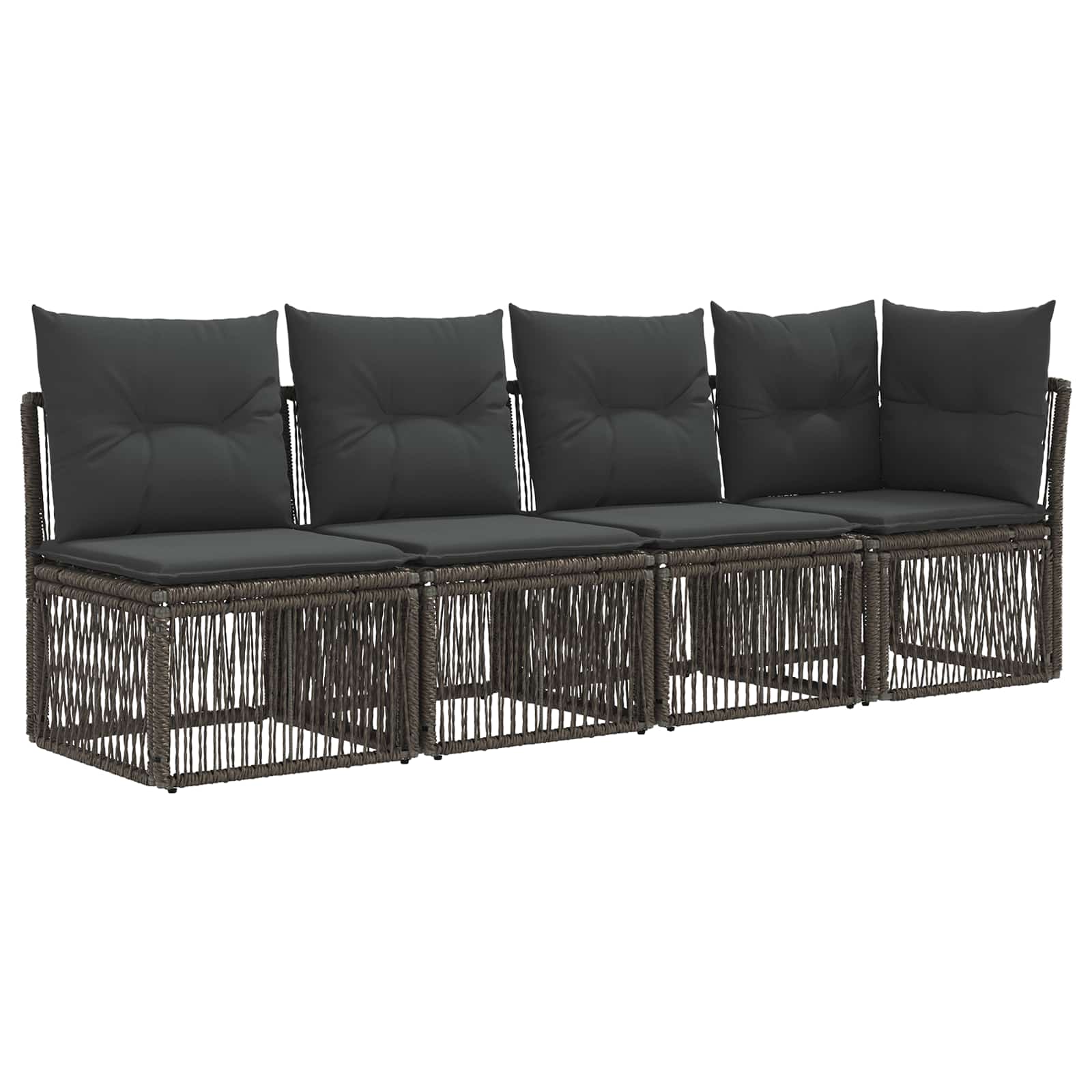 Tuinbankenset 12 pcs Grijs en Donkergrijs poly rattan is nu te koop bij PeponiXL, paradijselijk wonen!