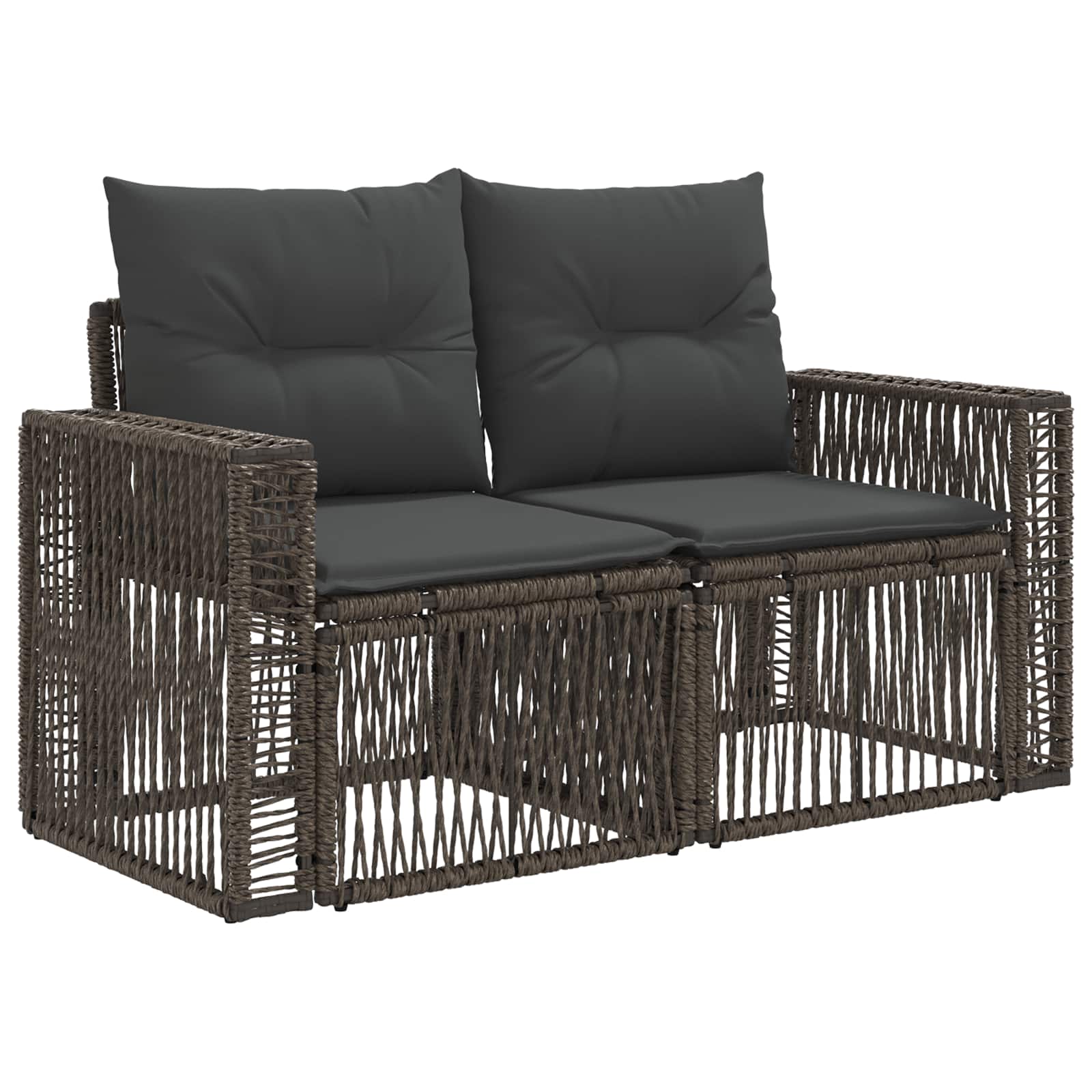 Tuinbankenset 5 pcs Grijs en Donkergrijs poly rattan is nu te koop bij PeponiXL, paradijselijk wonen!