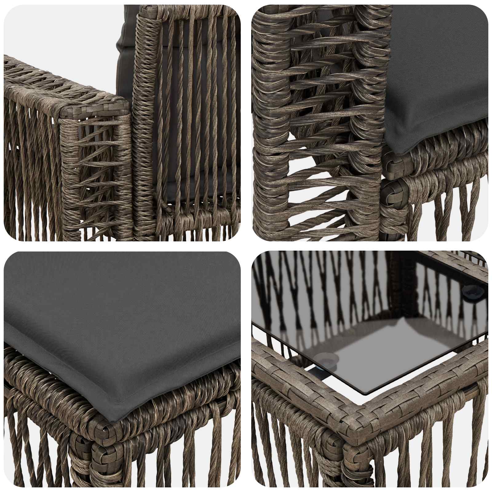 Tuinbankenset 12 pcs Grijs en Donkergrijs poly rattan is nu te koop bij PeponiXL, paradijselijk wonen!