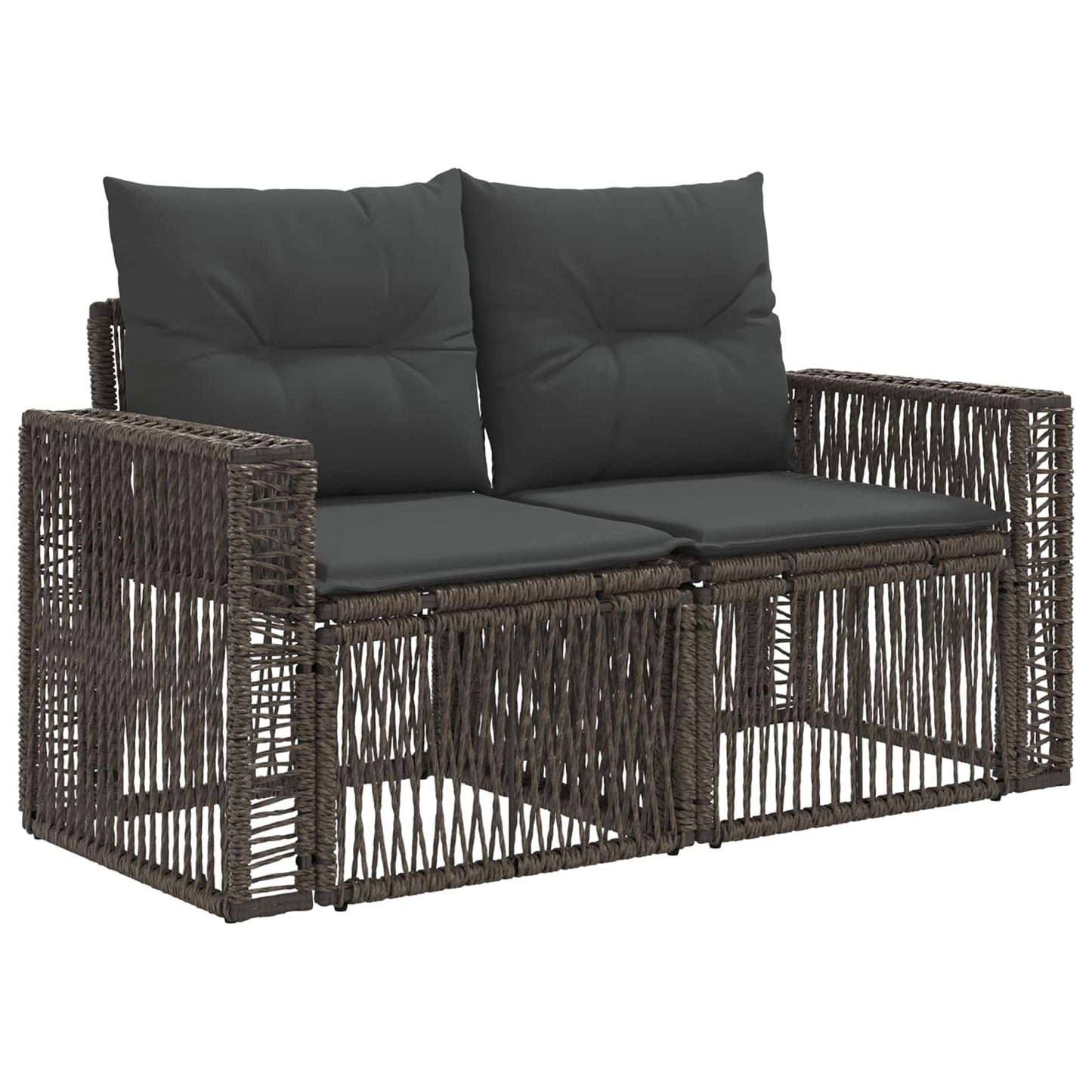 Tuinbankenset 13 pcs Grijs en Donkergrijs poly rattan is nu te koop bij PeponiXL, paradijselijk wonen!