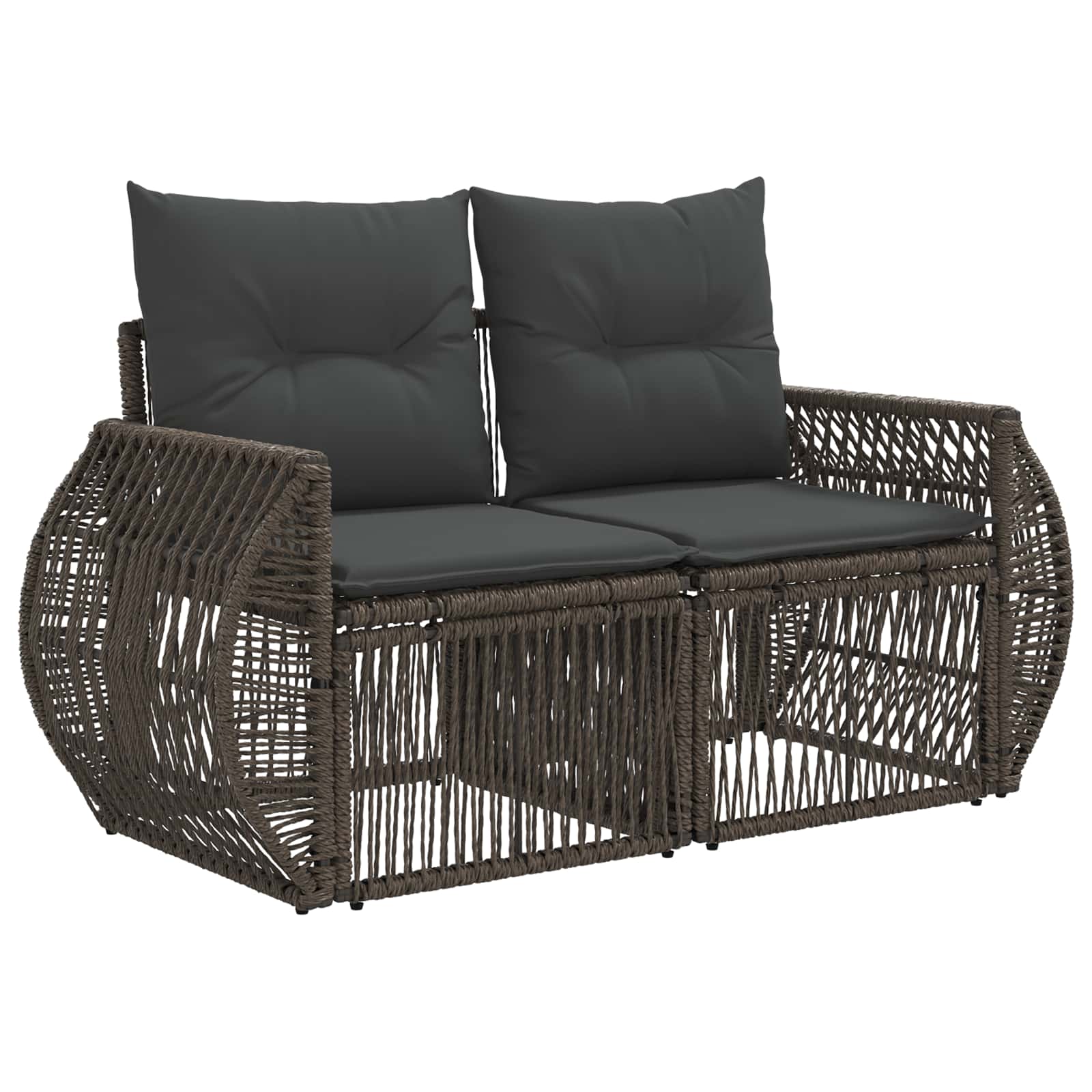 Tuinbankenset 10 pcs Grijs poly rattan is nu te koop bij PeponiXL, paradijselijk wonen!