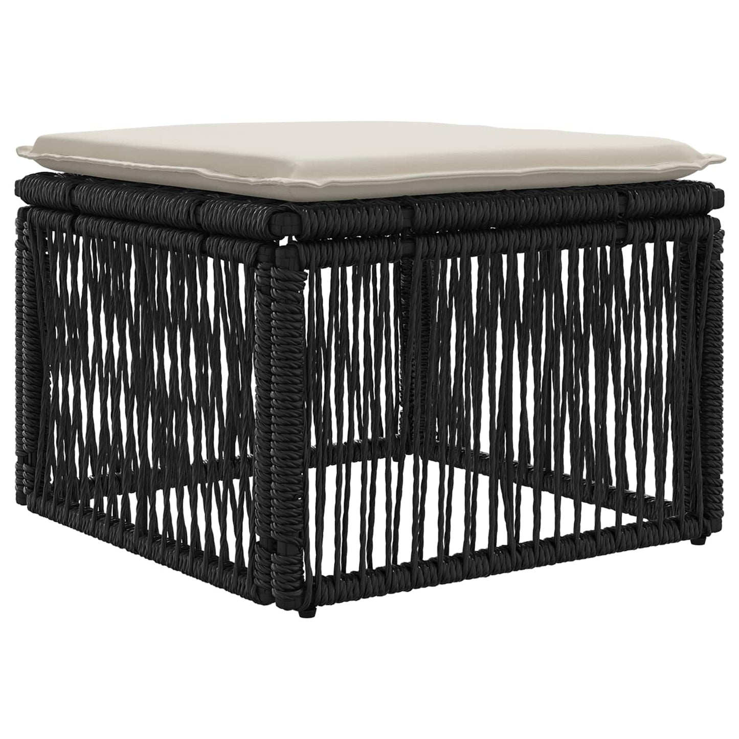 Tuinbankenset 12 pcs Zwart poly rattan is nu te koop bij PeponiXL, paradijselijk wonen!