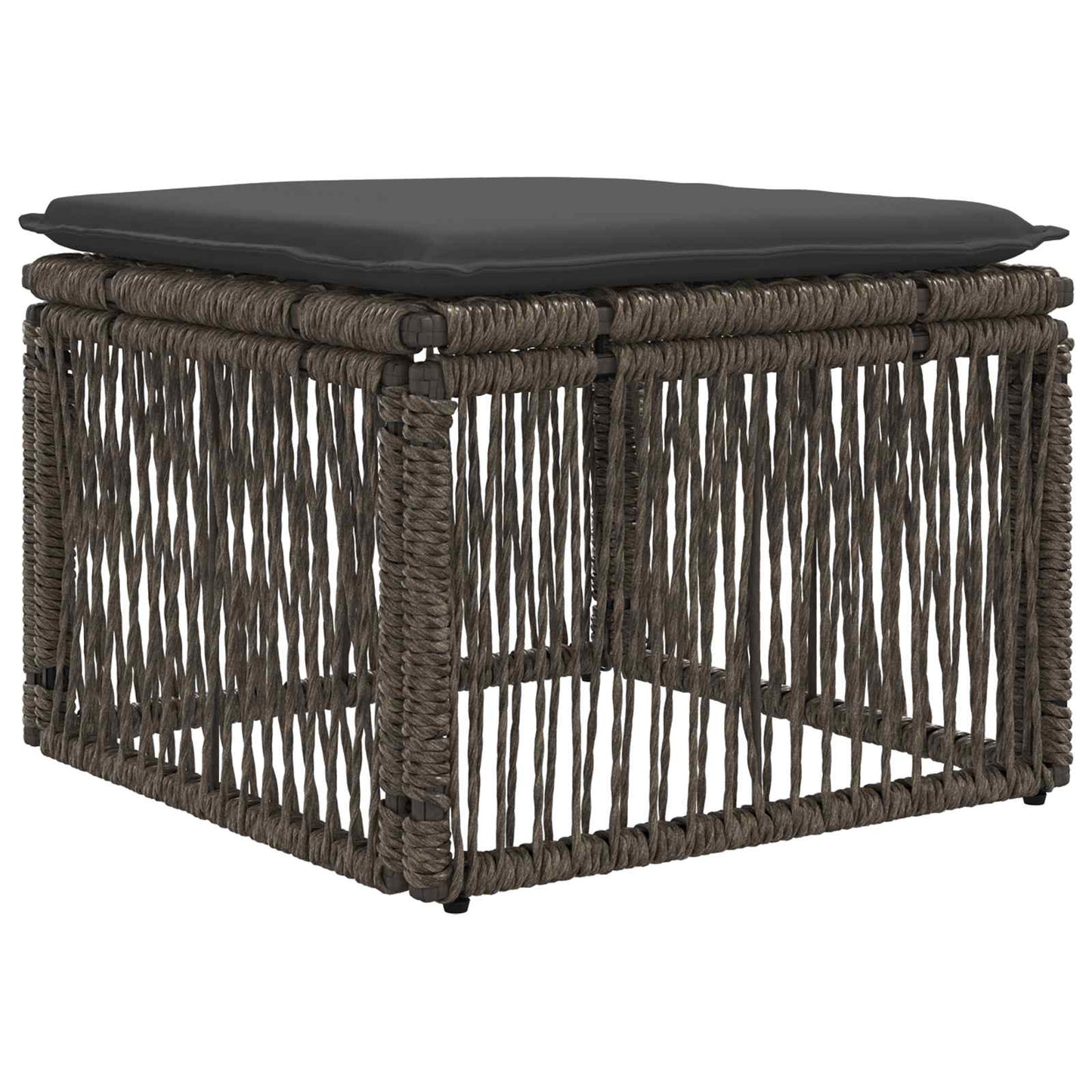 Tuinbankenset 8 pcs Grijs poly rattan is nu te koop bij PeponiXL, paradijselijk wonen!