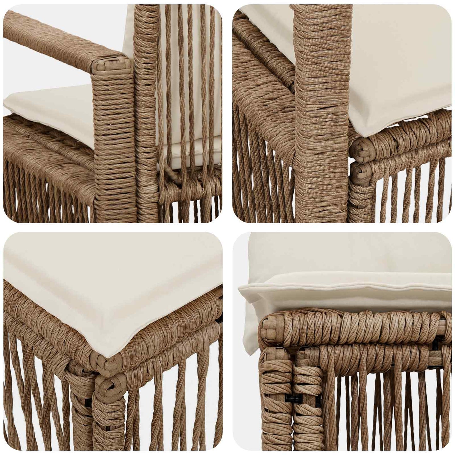 Tuinbankenset 12 pcs Beige poly rattan is nu te koop bij PeponiXL, paradijselijk wonen!