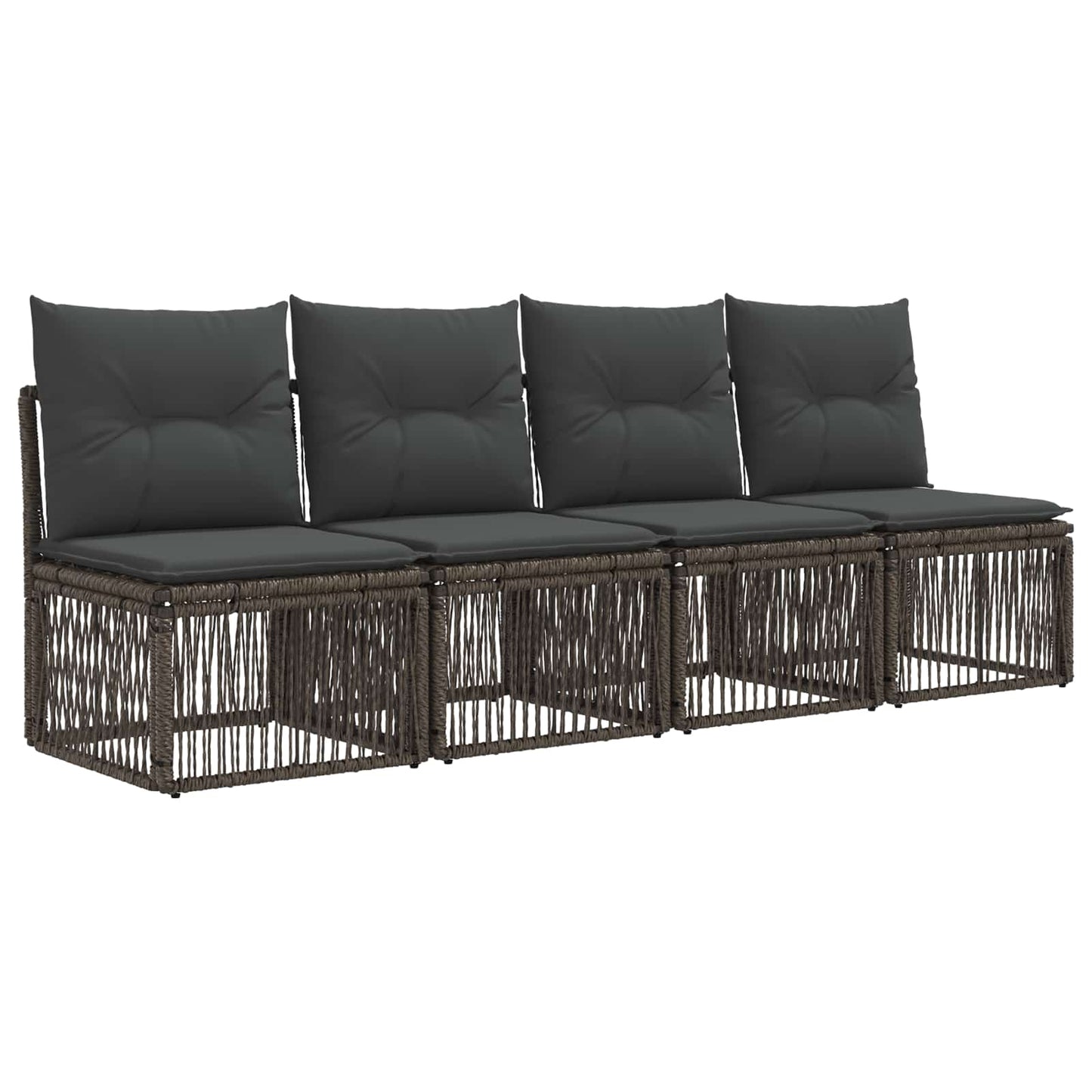 Tuinbankenset 9 pcs Grijs poly rattan is nu te koop bij PeponiXL, paradijselijk wonen!