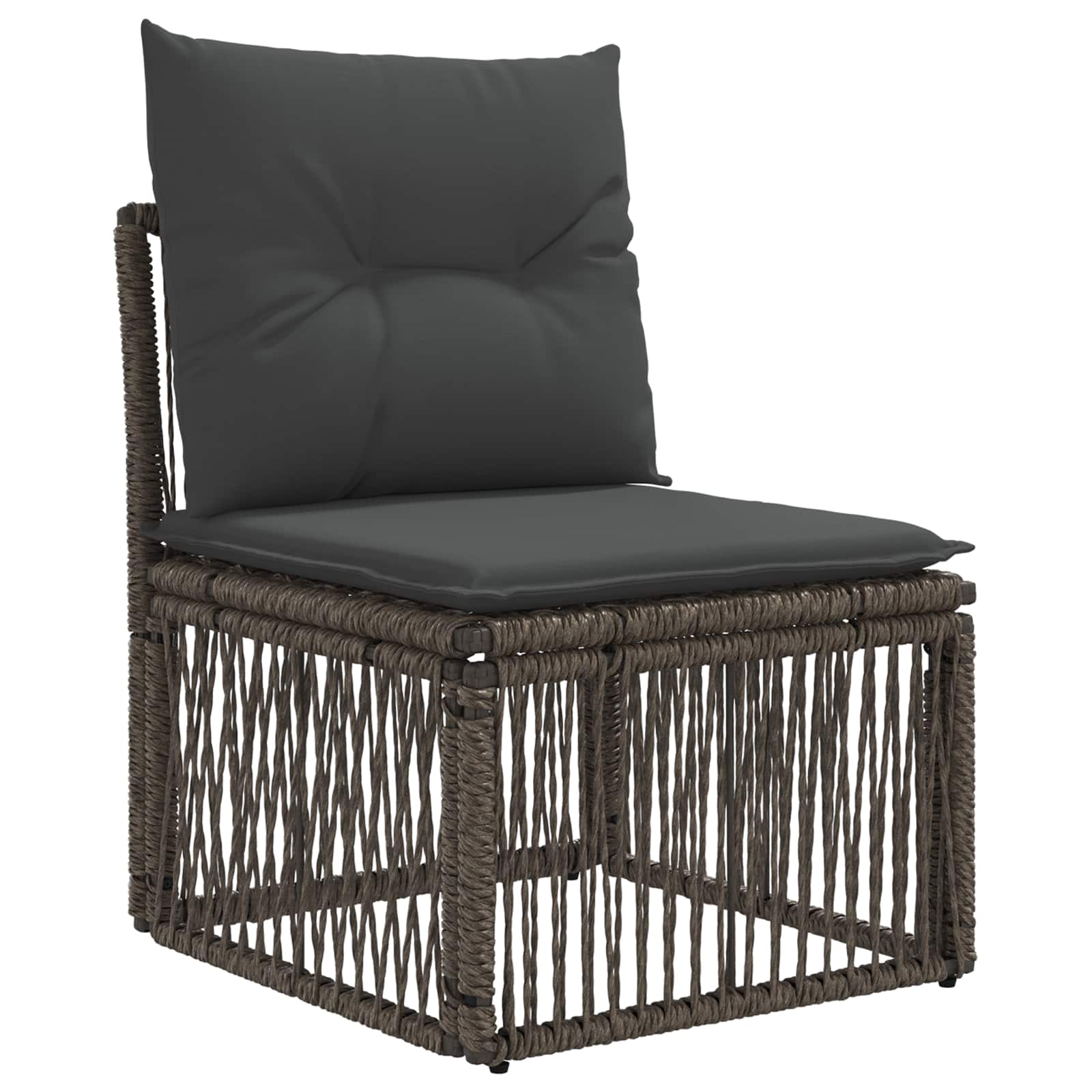 Tuinbankenset 9 pcs Grijs poly rattan is nu te koop bij PeponiXL, paradijselijk wonen!
