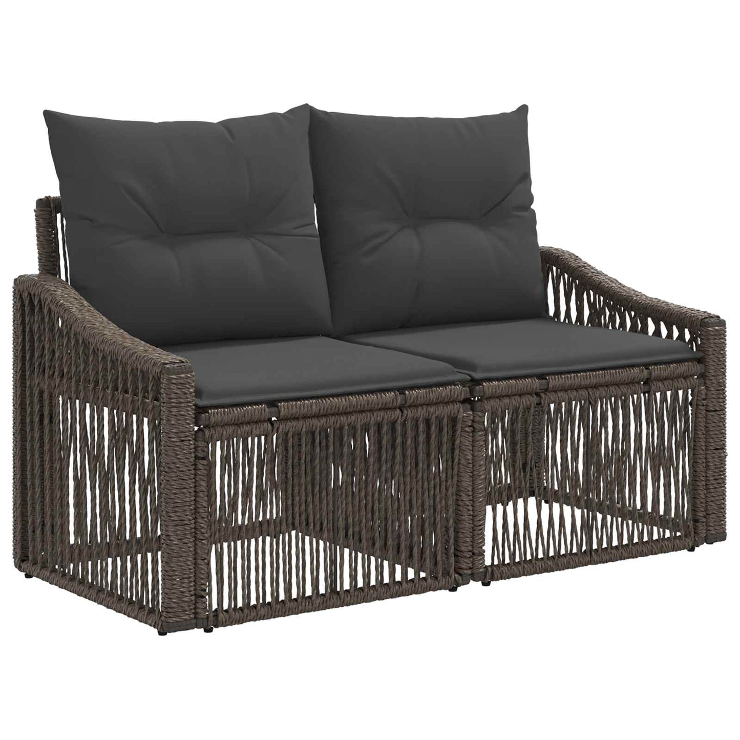 Tuinbankenset 11 pcs Grijs poly rattan is nu te koop bij PeponiXL, paradijselijk wonen!