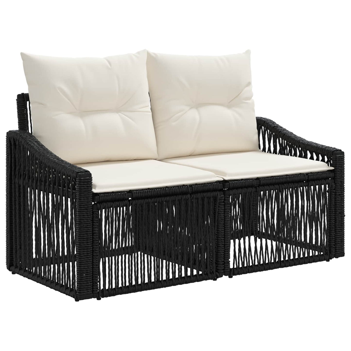 Tuinbankenset 13 pcs Zwart poly rattan is nu te koop bij PeponiXL, paradijselijk wonen!