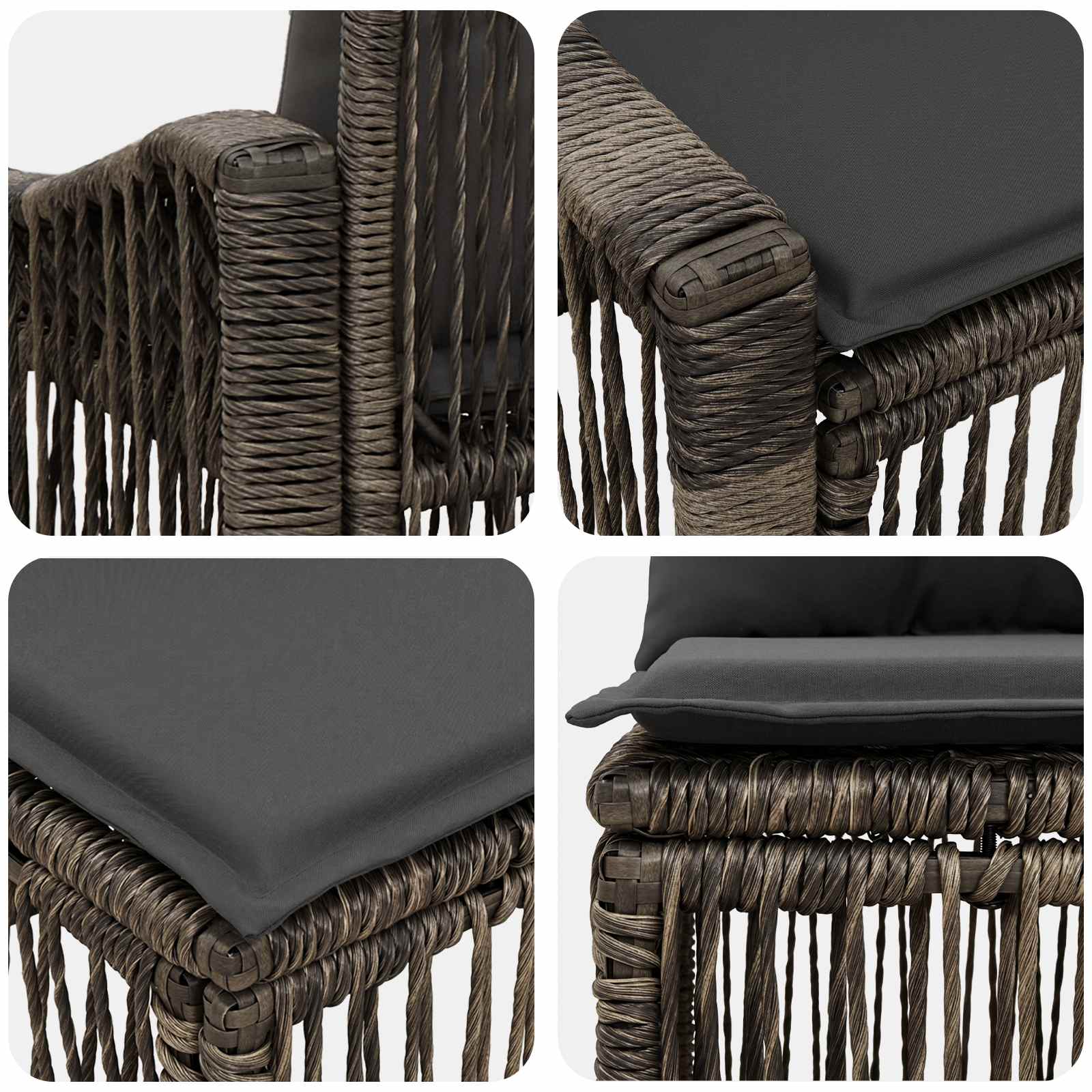 Tuinbankenset 13 pcs Grijs poly rattan is nu te koop bij PeponiXL, paradijselijk wonen!