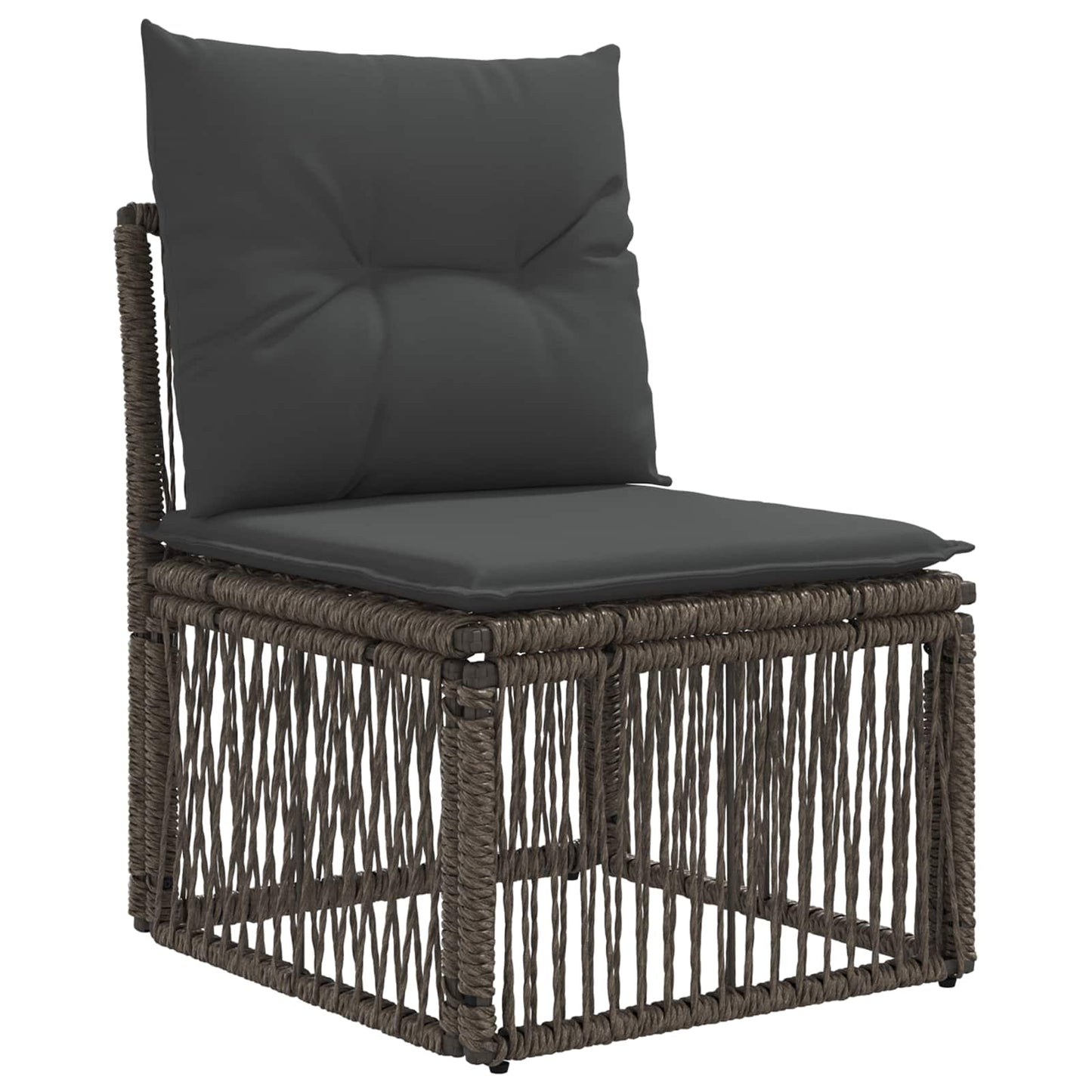 Tuinbankenset 14 pcs Grijs poly rattan is nu te koop bij PeponiXL, paradijselijk wonen!