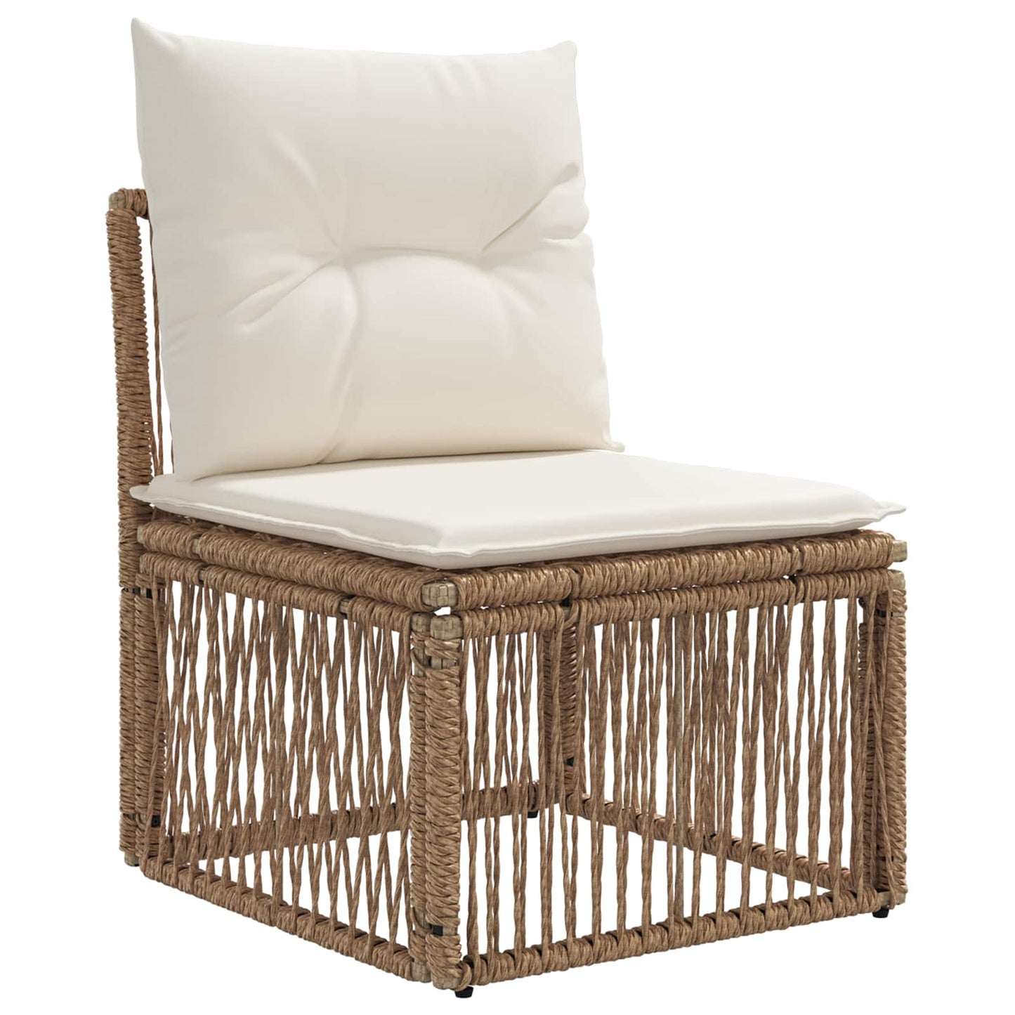 Tuinbankenset 14 pcs Beige poly rattan is nu te koop bij PeponiXL, paradijselijk wonen!