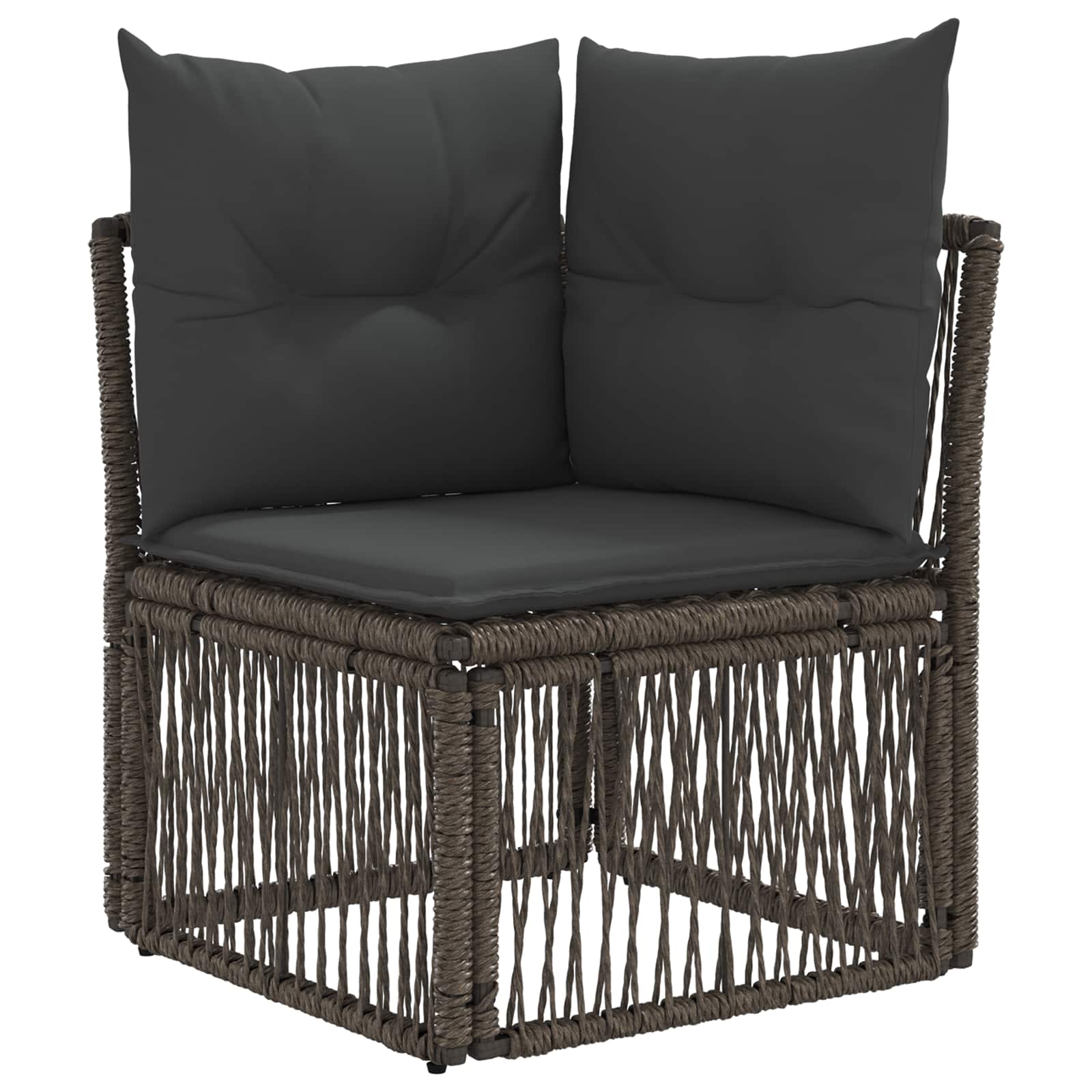 Tuinbankenset 14 pcs Grijs poly rattan is nu te koop bij PeponiXL, paradijselijk wonen!