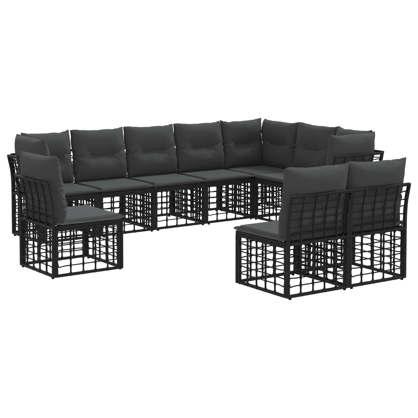 Buiten bankenset Zwart Polyester is nu te koop bij PeponiXL, paradijselijk wonen!