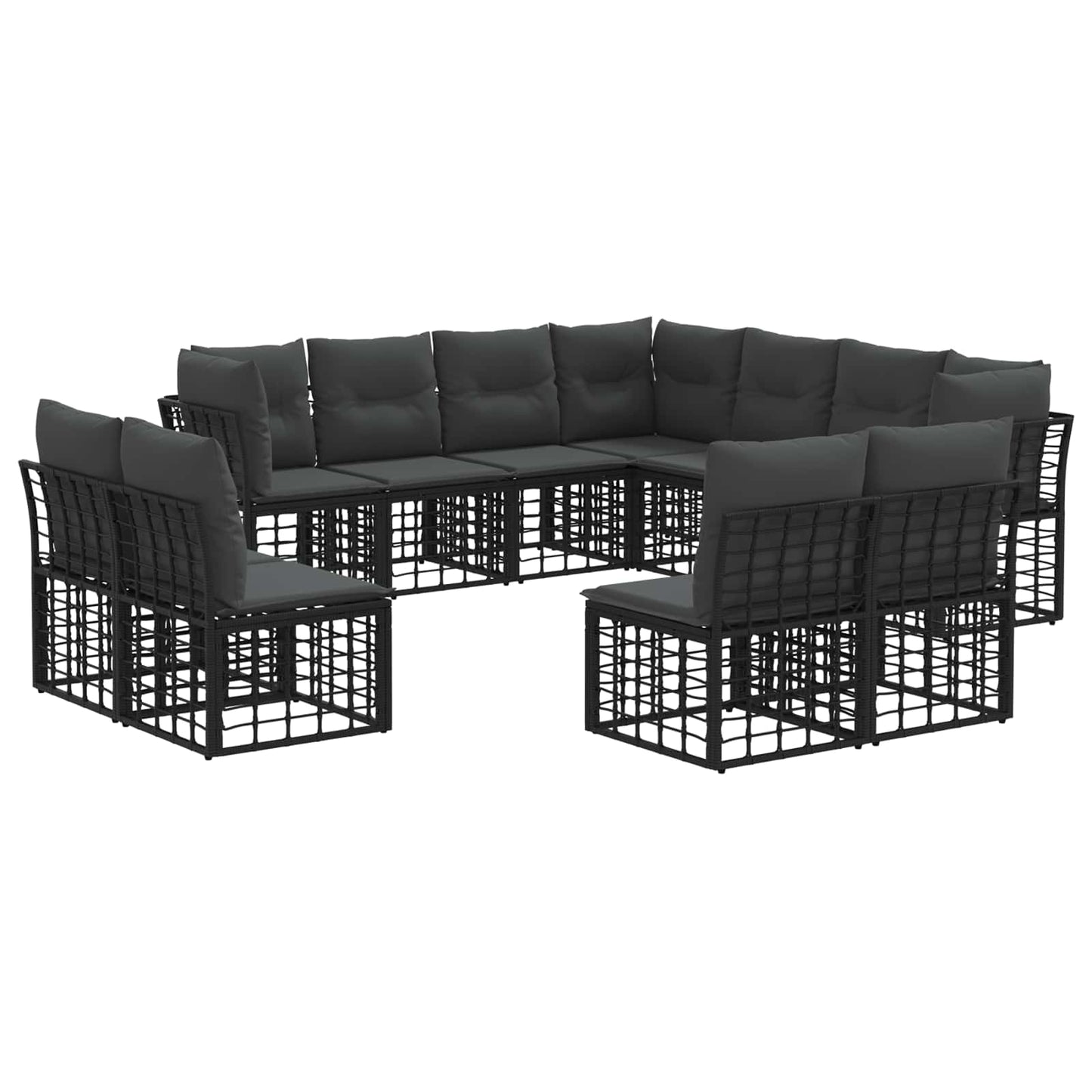 Buiten bankenset Zwart Polyester is nu te koop bij PeponiXL, paradijselijk wonen!