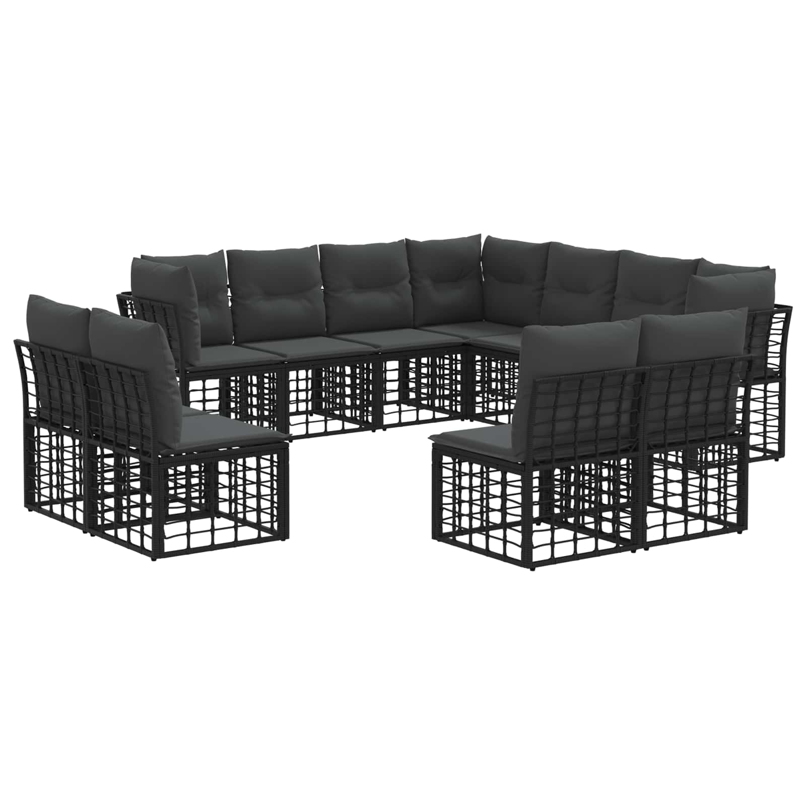 Buiten bankenset Zwart Polyester is nu te koop bij PeponiXL, paradijselijk wonen!