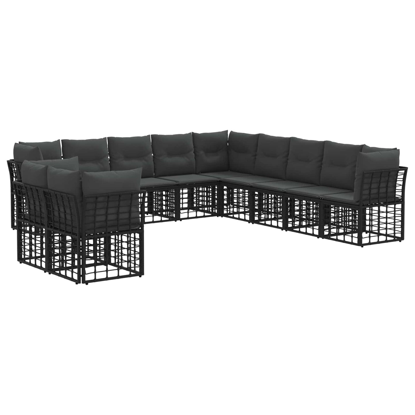 Buiten bankenset Zwart Polyester is nu te koop bij PeponiXL, paradijselijk wonen!