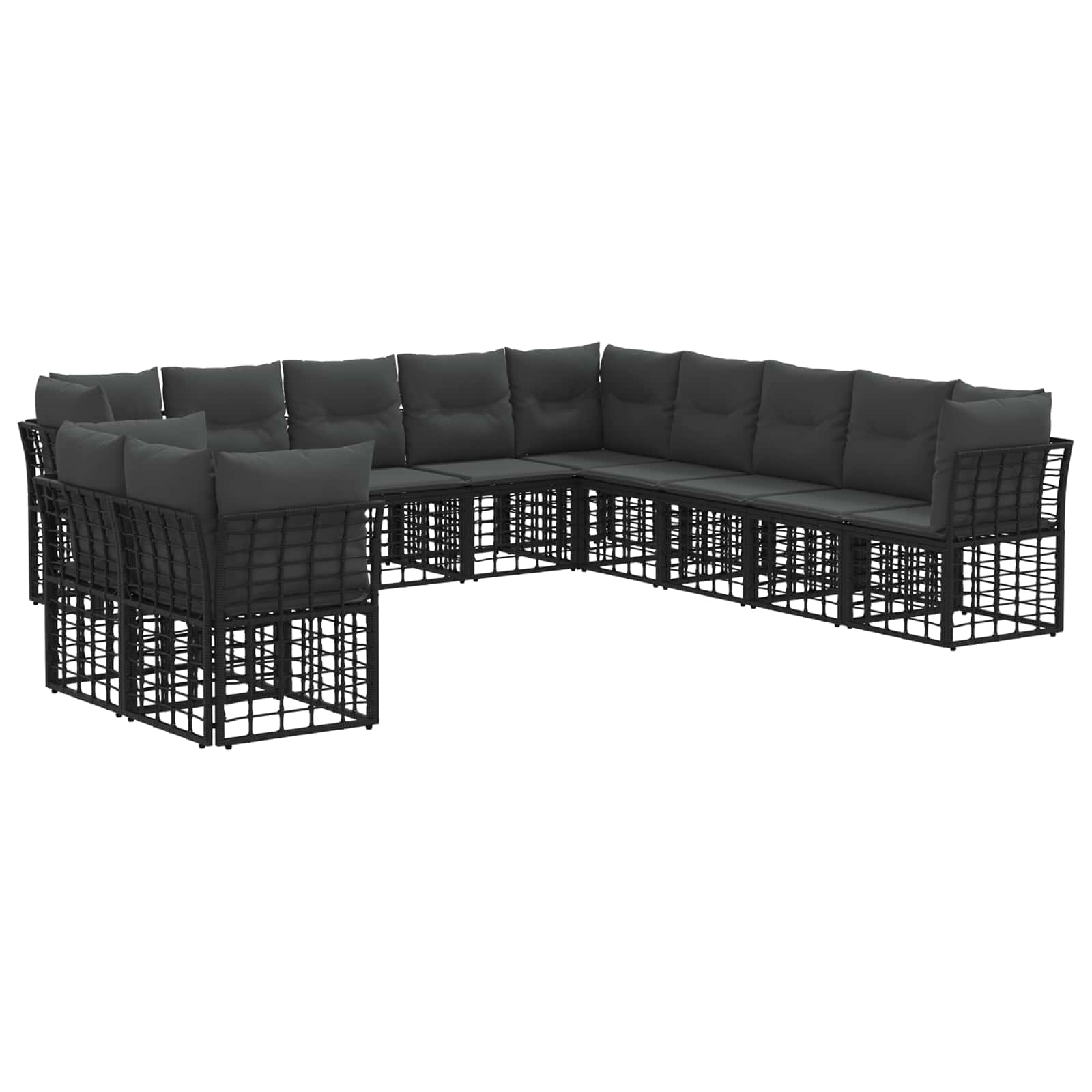 Buiten bankenset Zwart Polyester is nu te koop bij PeponiXL, paradijselijk wonen!