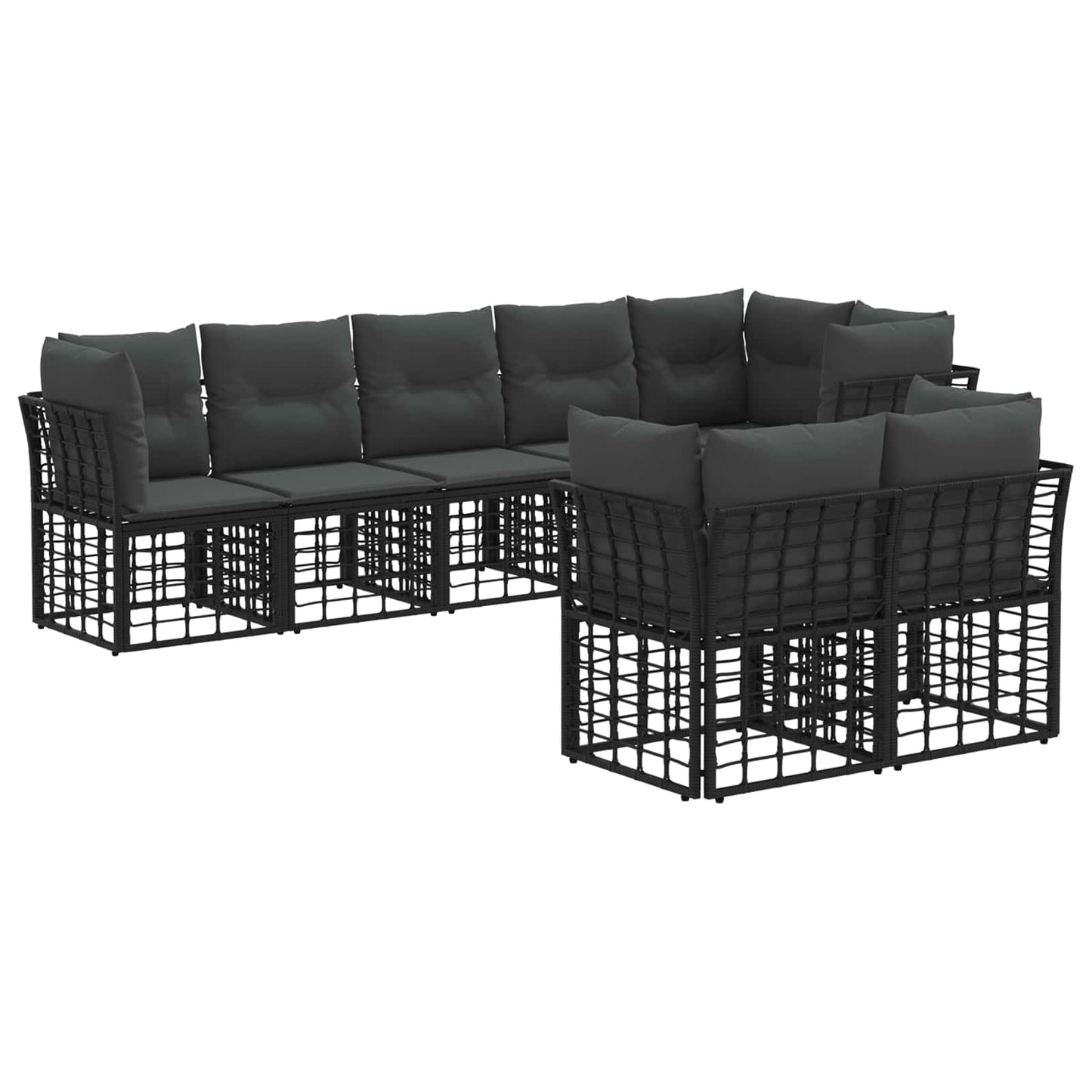 Buiten bankenset Zwart Polyester is nu te koop bij PeponiXL, paradijselijk wonen!