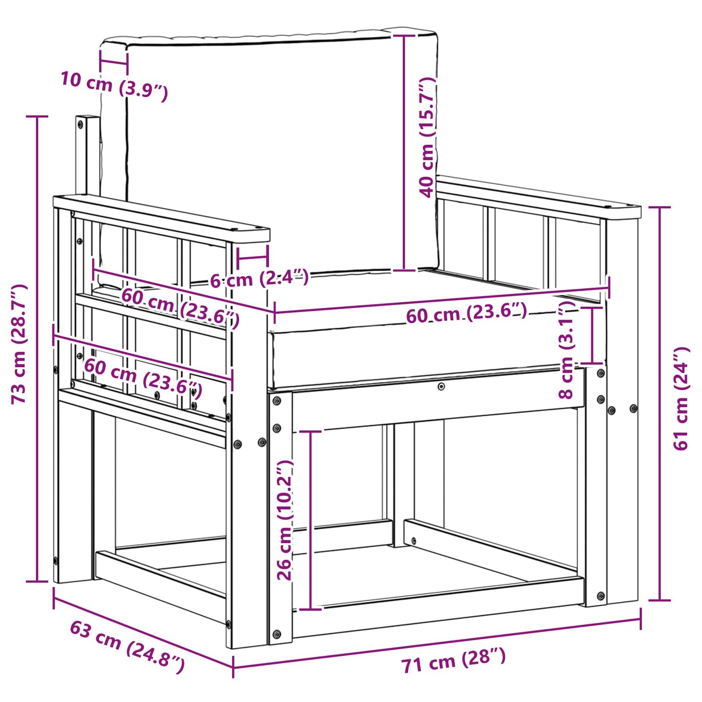 Tuinbank Massief Acaciahout en Polyester Naturel is nu te koop bij PeponiXL, paradijselijk wonen!