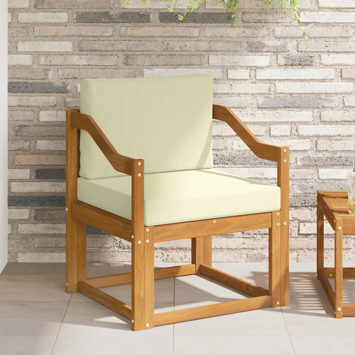 Tuinbank Massief Acaciahout en Polyester Naturel is nu te koop bij PeponiXL, paradijselijk wonen!