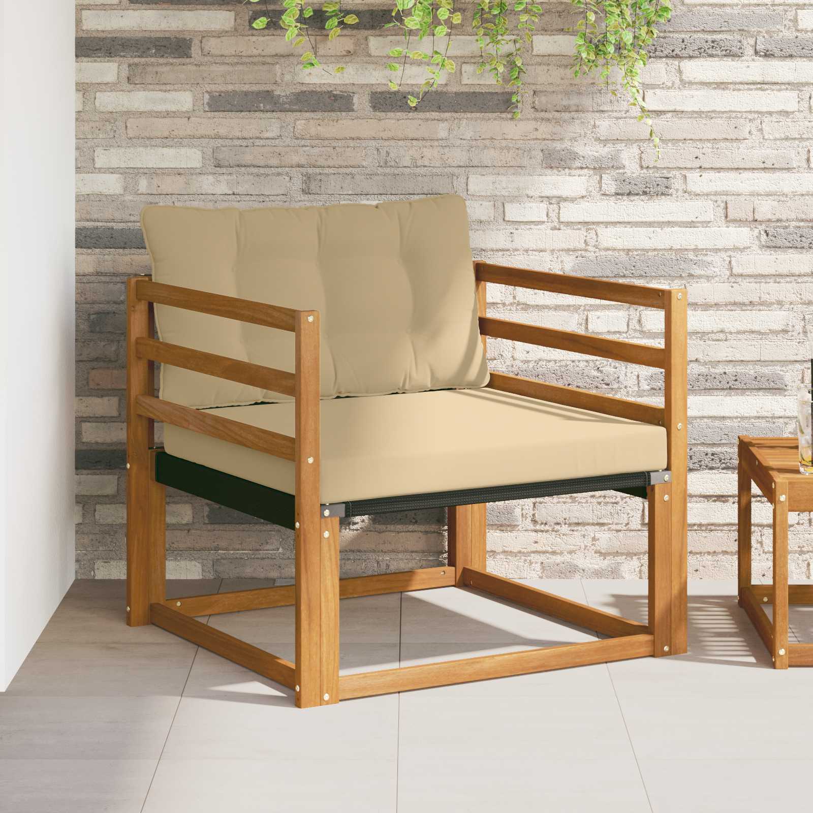 Buiten bankenset Massief Acaciahout en Textilene Naturel is nu te koop bij PeponiXL, paradijselijk wonen!