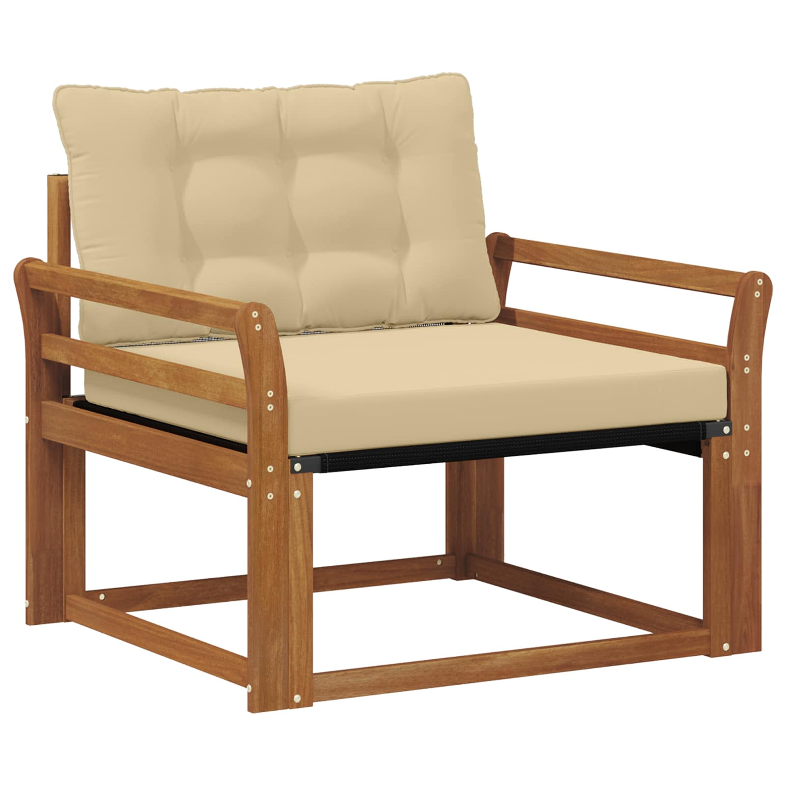 Buiten bankenset Massief Acaciahout en Textilene Naturel is nu te koop bij PeponiXL, paradijselijk wonen!